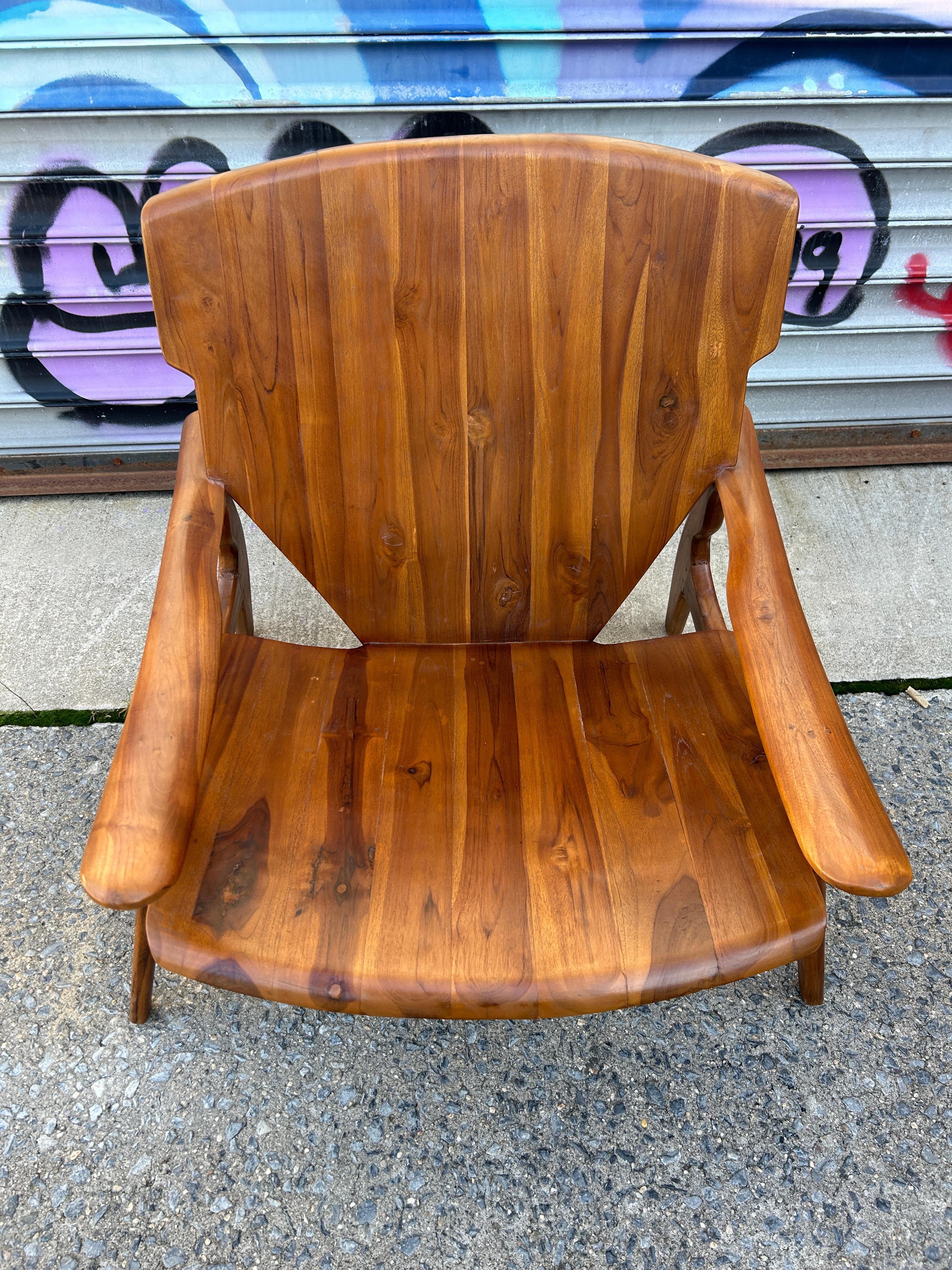 Hardwood Mid century Brazilian Modern Sergio Rodrigues Diz Lounge Chair For Sale