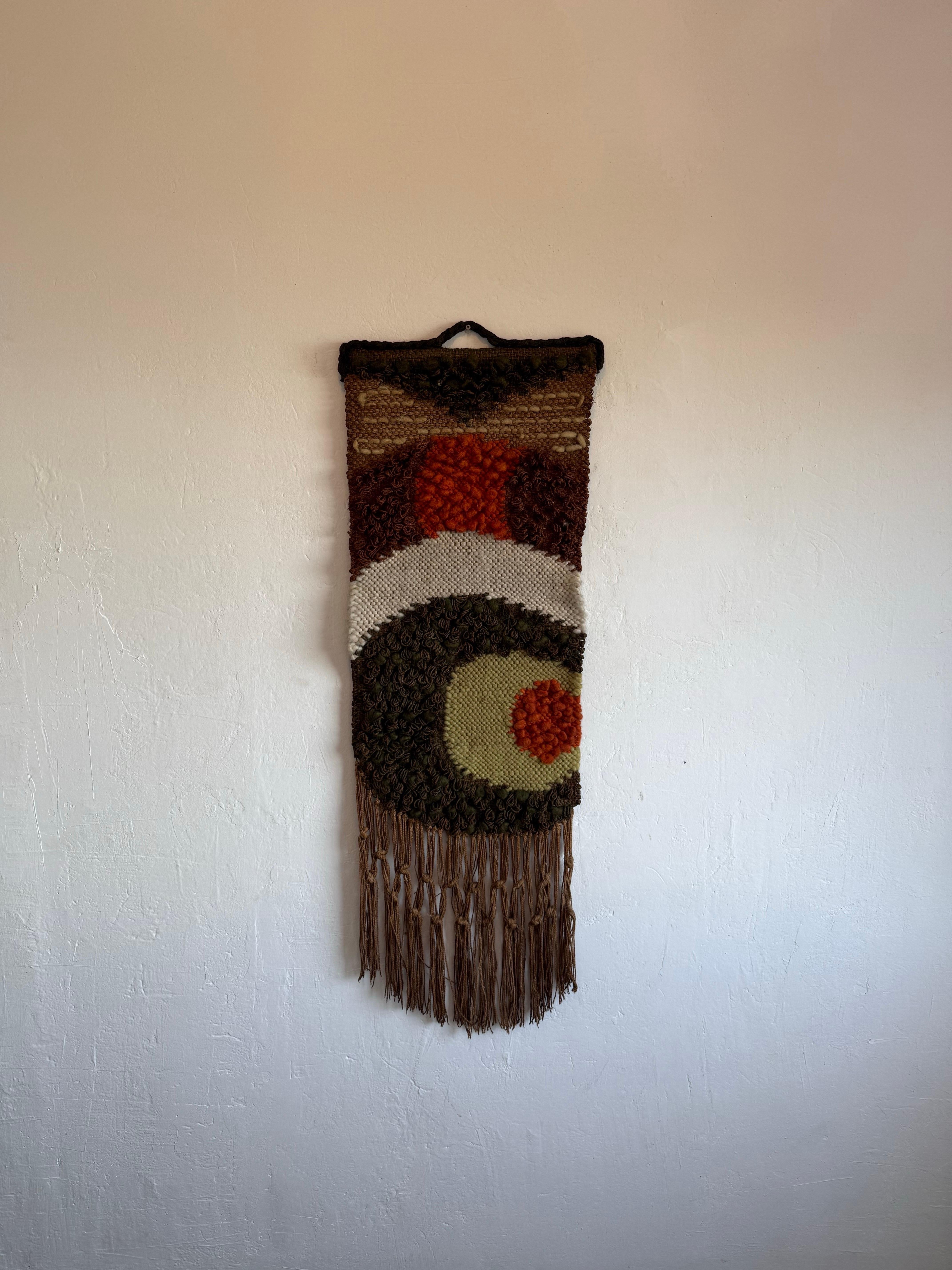 Mid-Century Brazilian Modern Woven Wall Tapestry, 1960s in vendita 3