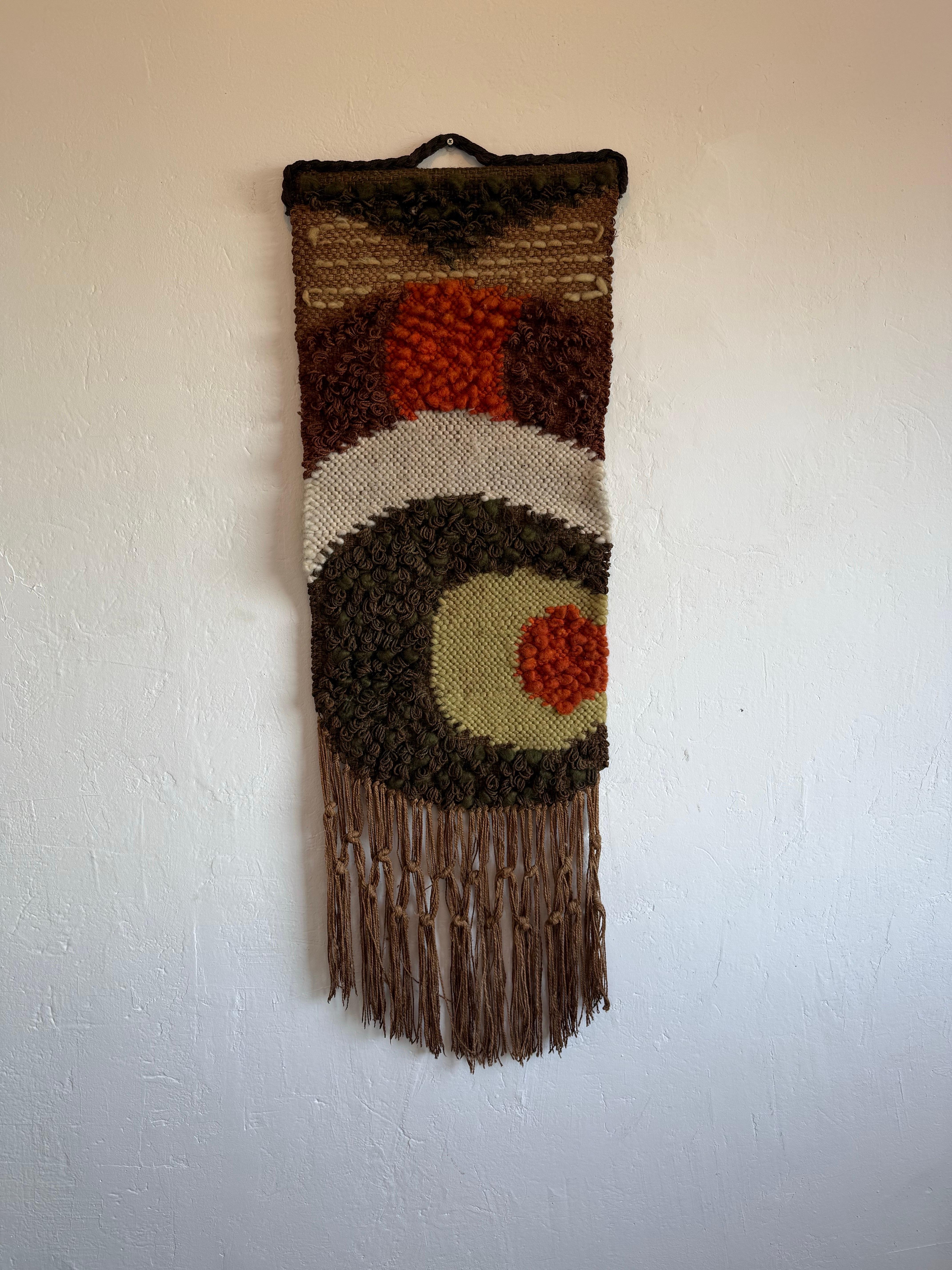 Mid-Century moderno Mid-Century Brazilian Modern Woven Wall Tapestry, 1960s in vendita