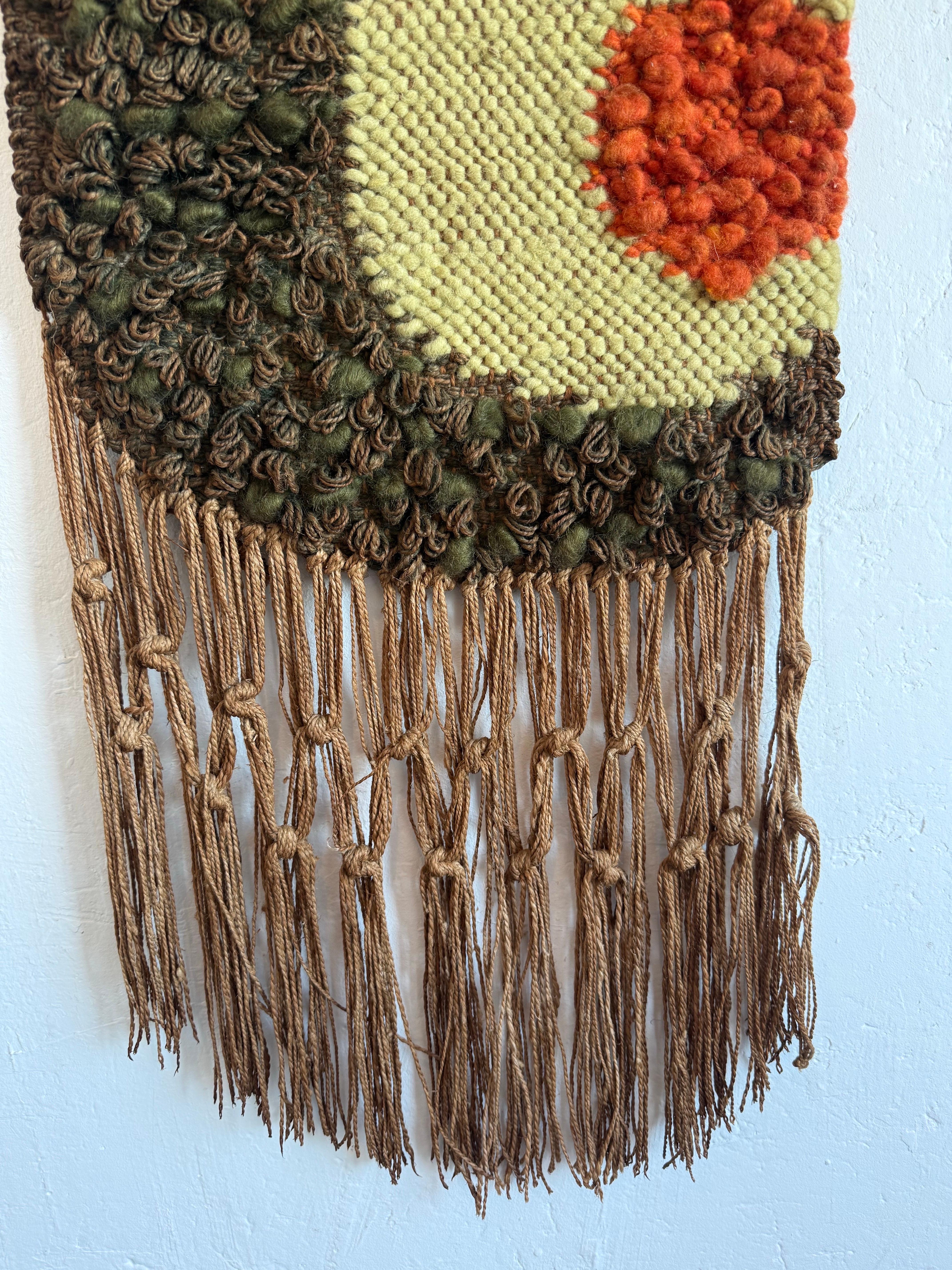 Mid-Century Brazilian Modern Woven Wall Tapestry, 1960s in vendita 2