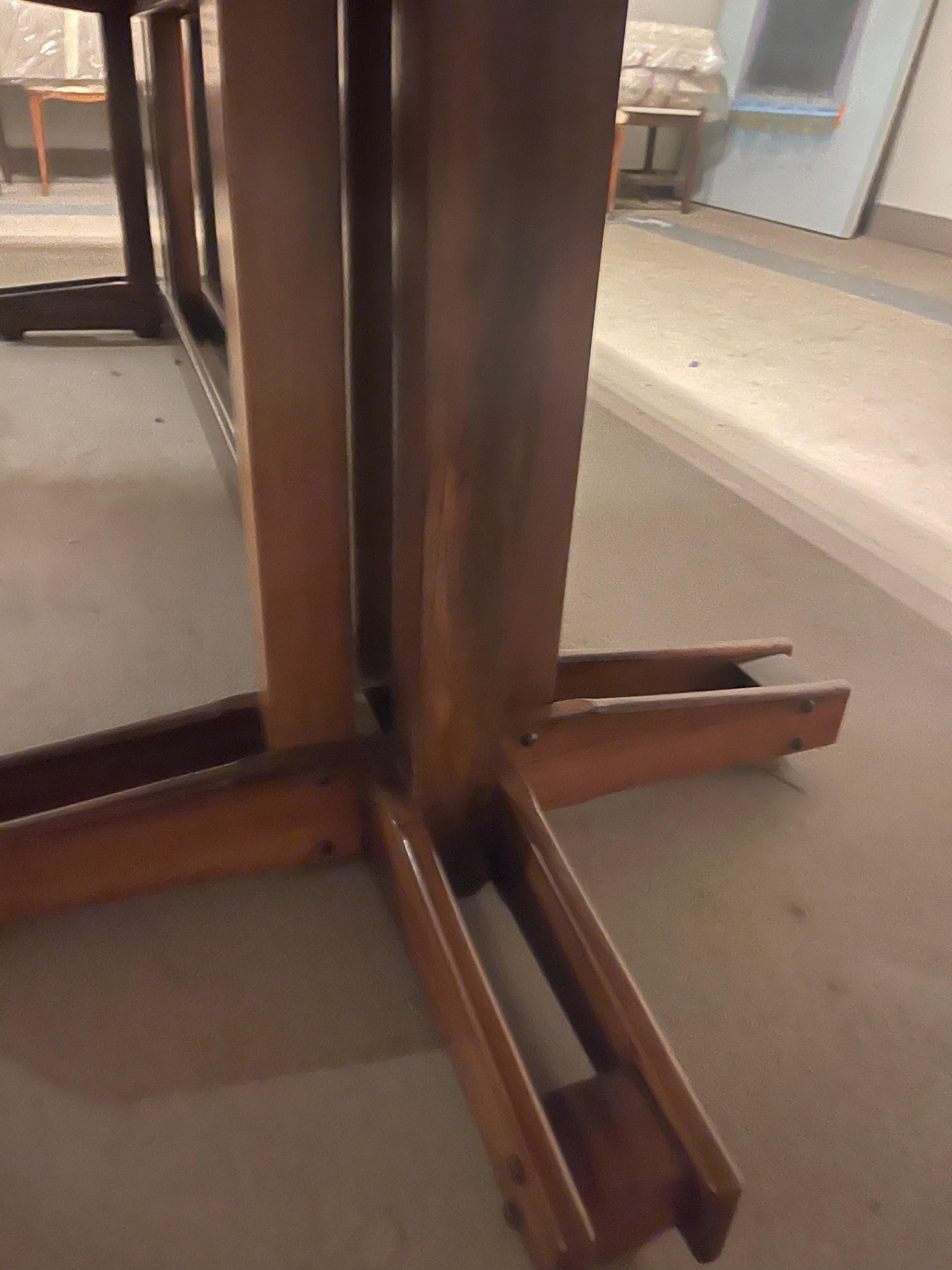 Mesa de comedor de palisandro brasileño y mármol de mediados de siglo en venta 4
