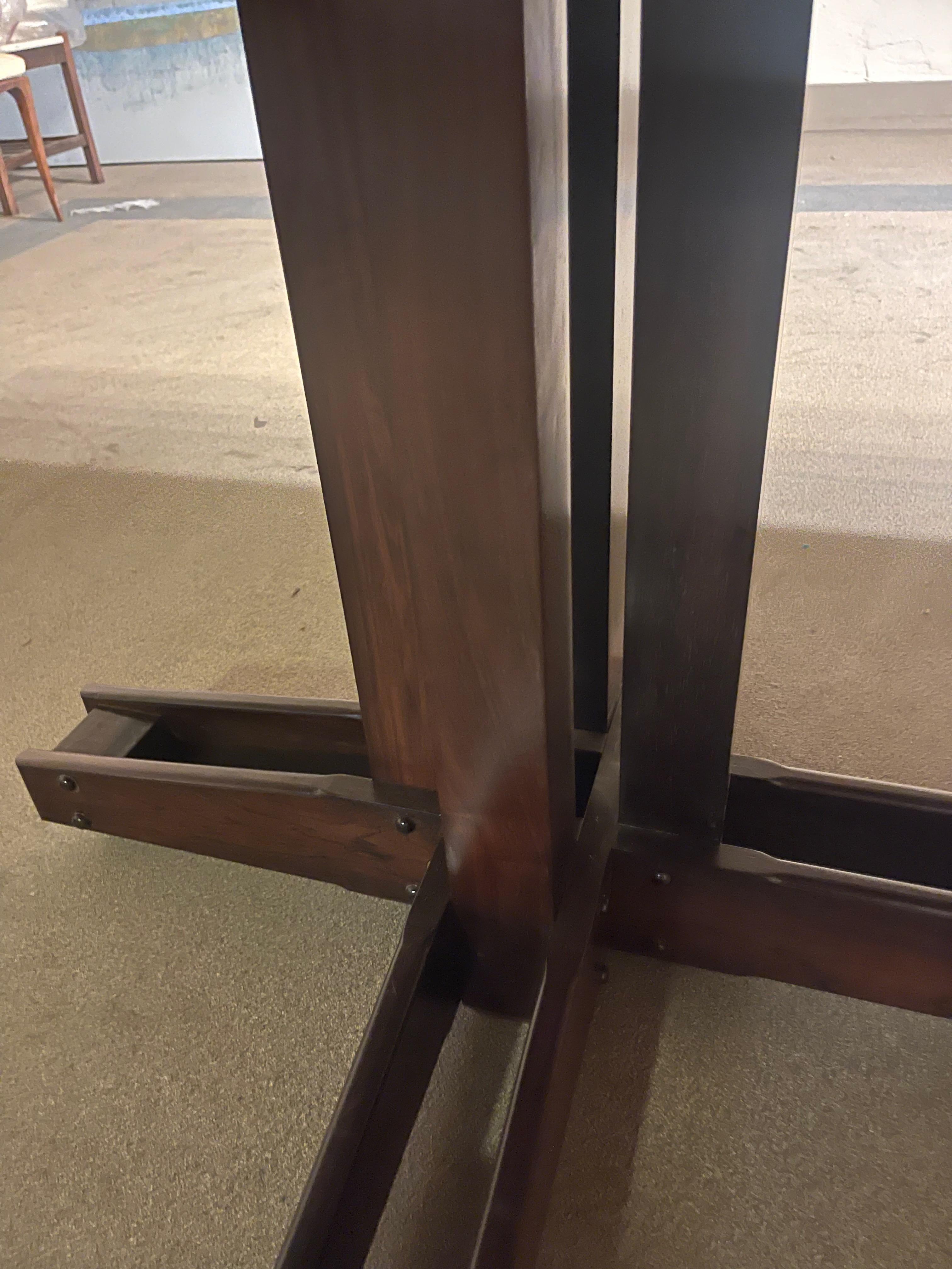 Mesa de comedor de palisandro brasileño y mármol de mediados de siglo en venta 1