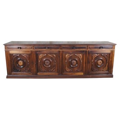 Midcentury Brazilian Rosewood French Provincial Sideboard Console Credenza
