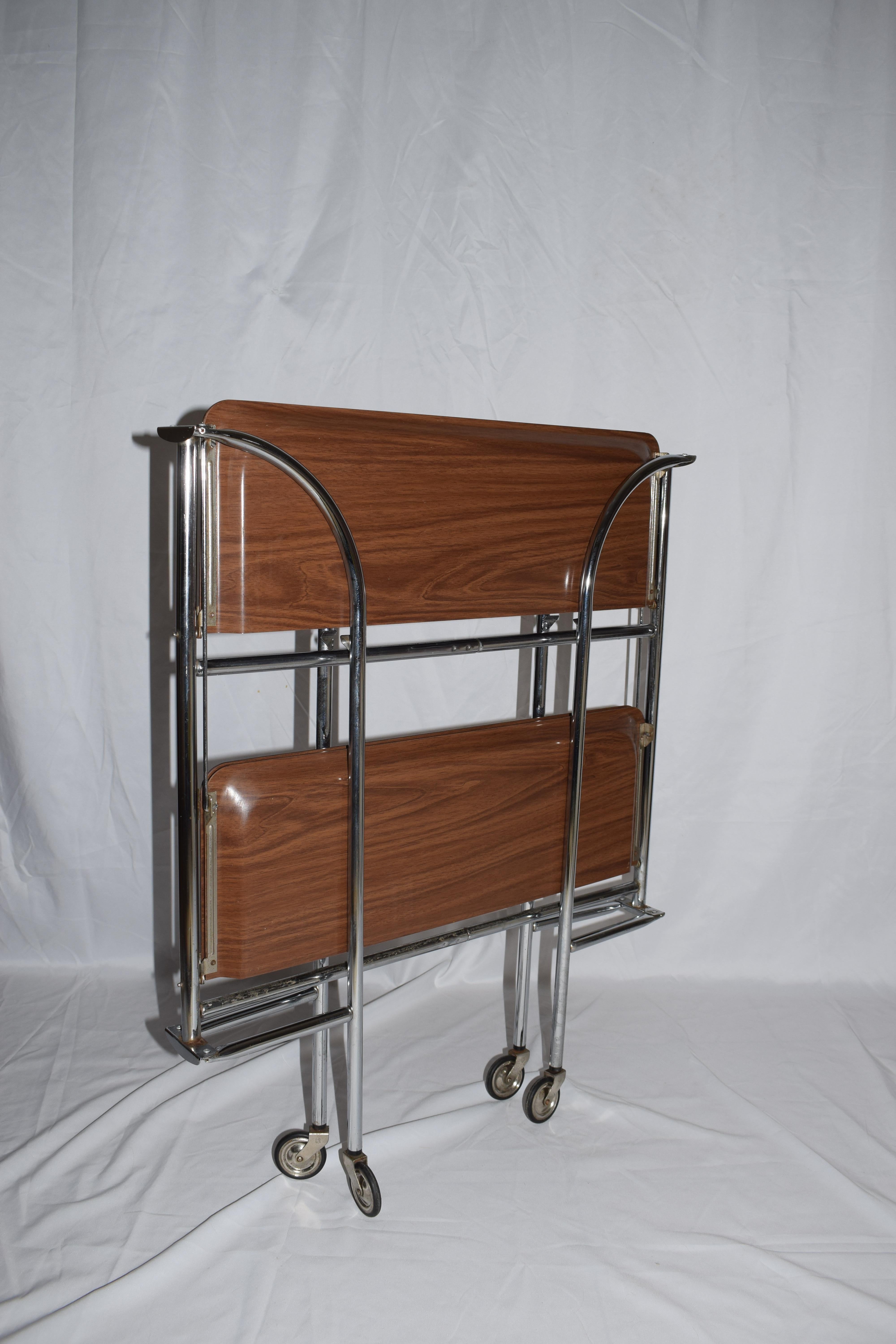 Chrome Mid-Century Bremshey & Co Dinette Trolley circa 1950s