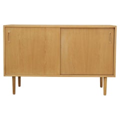 Mid-Century Børge Mogensen Style Oak Sideboard or Credenza with Tapered Legs