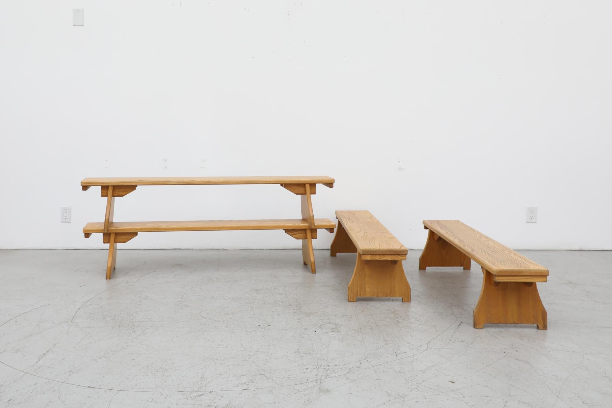 Mid-Century Børge Mogensen Style Pine Bench For Sale 3