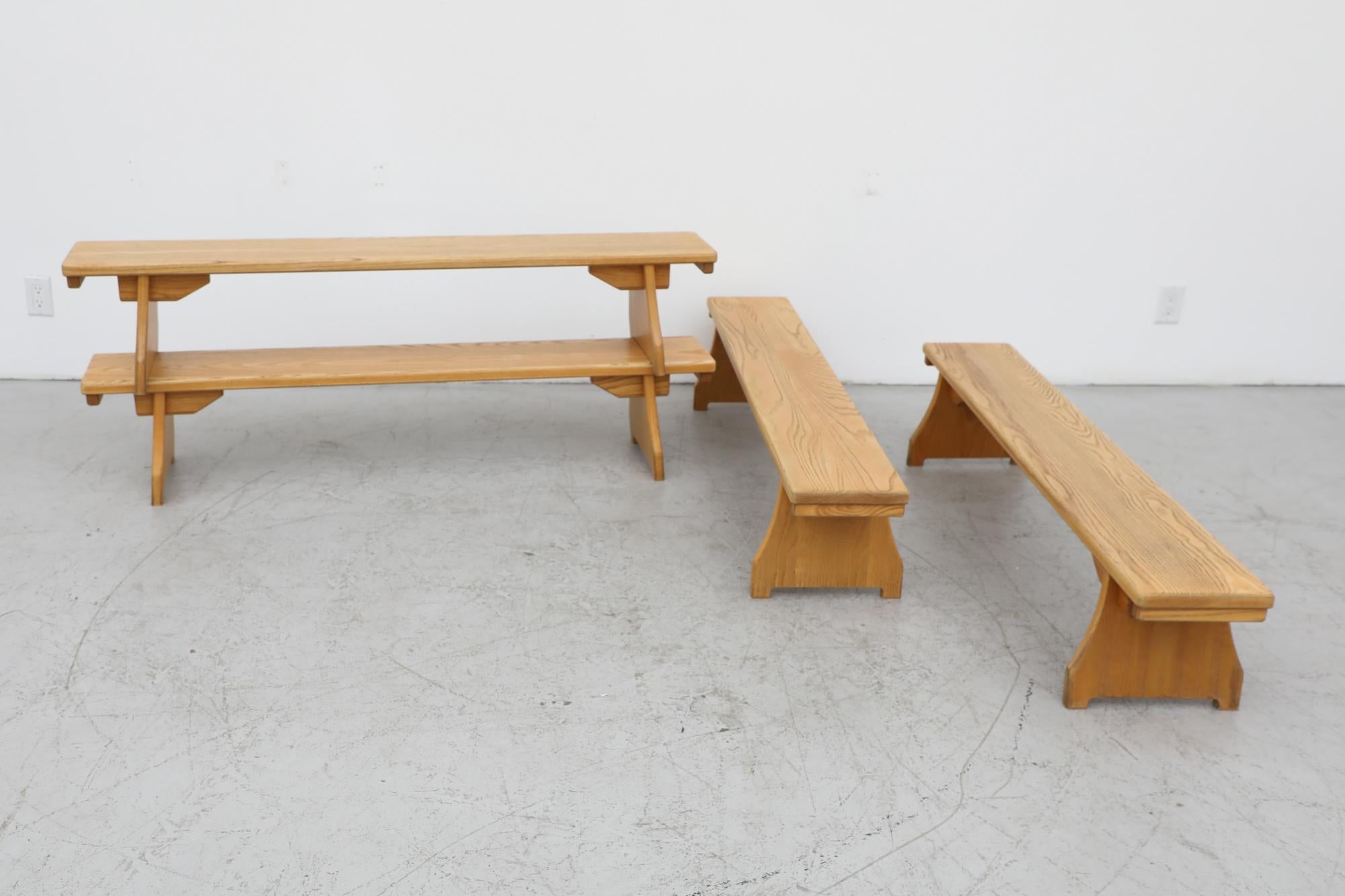 Mid-Century Børge Mogensen Style Pine Bench For Sale 4