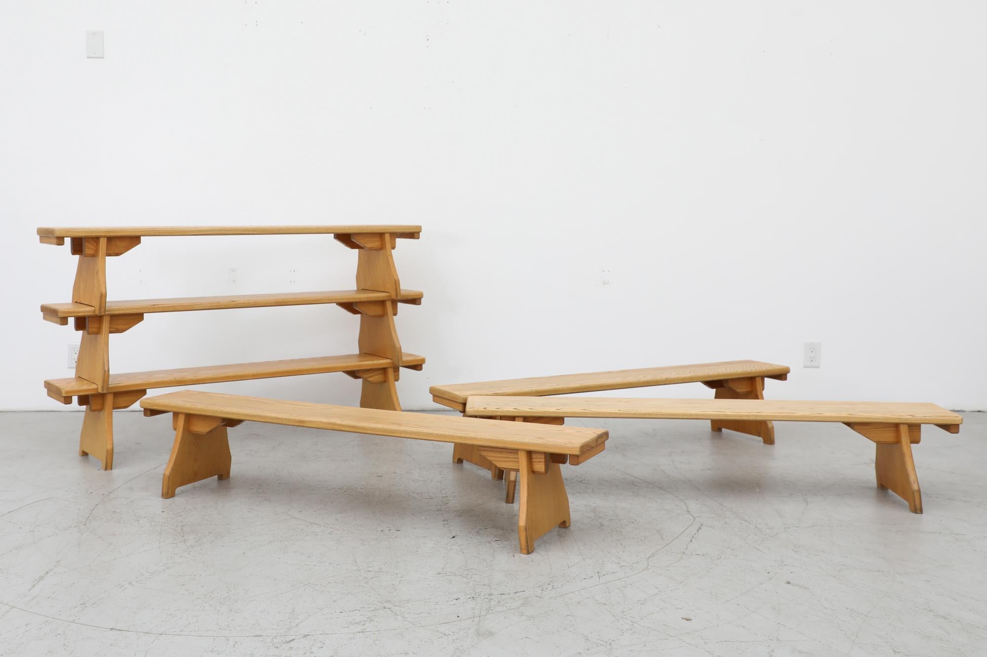 Mid-Century Børge Mogensen Style Pine Bench For Sale 2