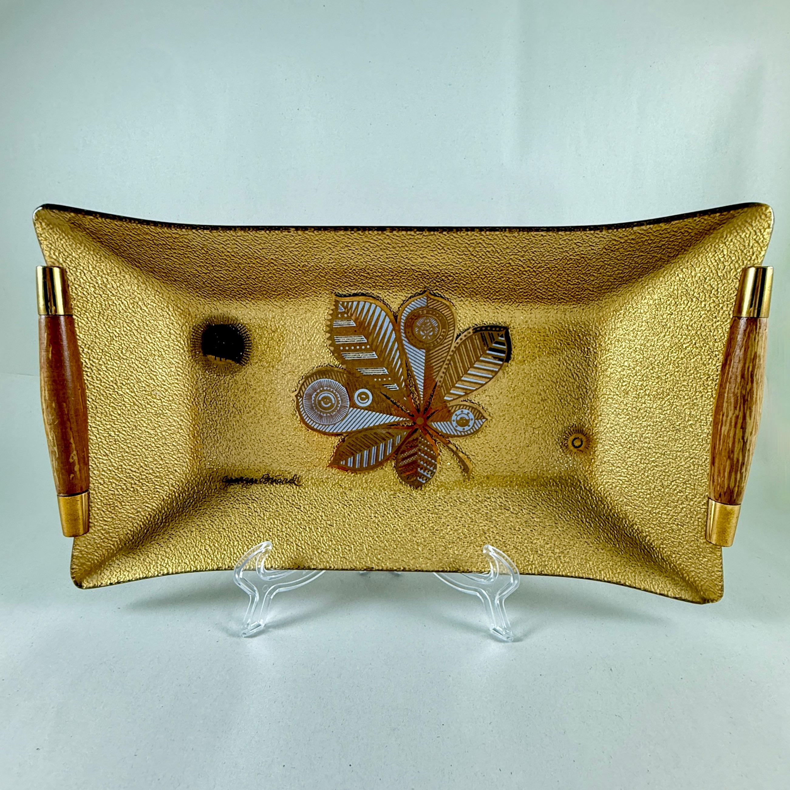 Mid-Century Briard Heritance Pattern Glastablett, 1960 (Moderne der Mitte des Jahrhunderts) im Angebot