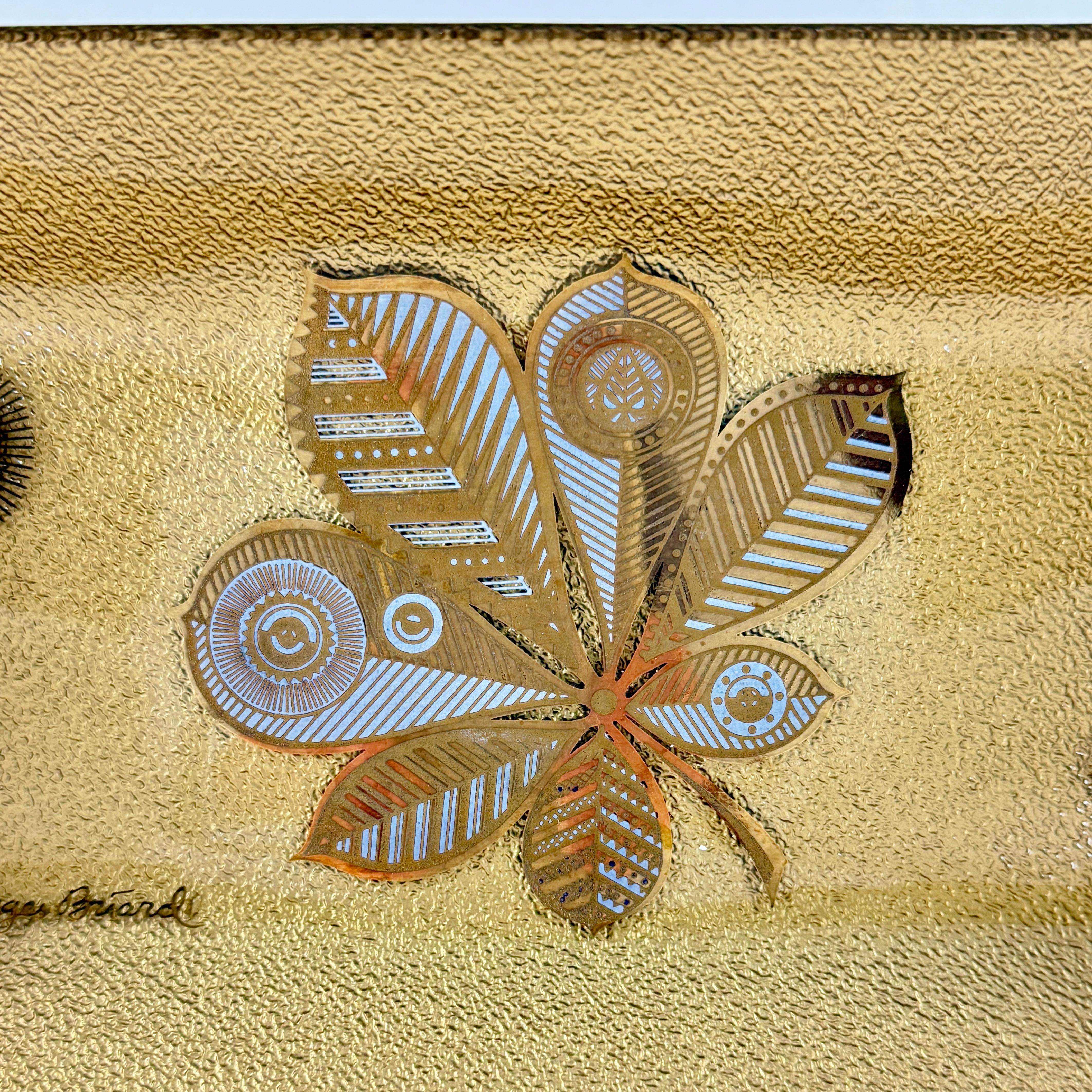 Mid-Century Briard Heritance Pattern Glastablett, 1960 (amerikanisch) im Angebot