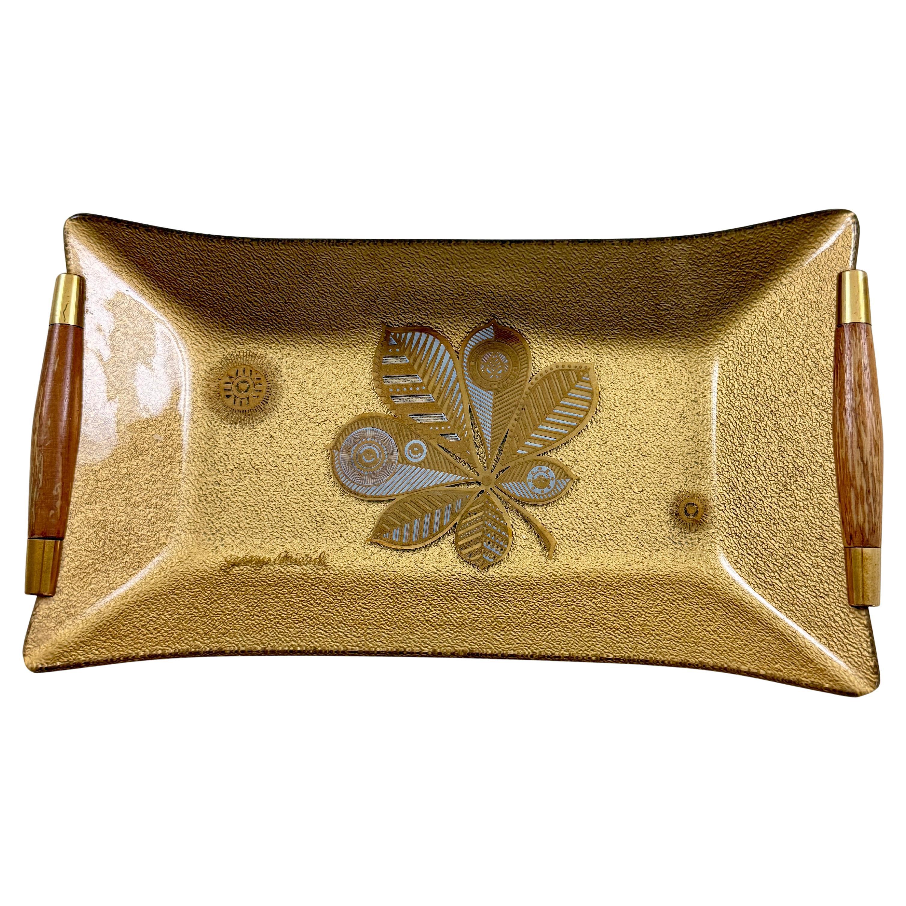 Mid-Century Briard Heritance Pattern Glastablett, 1960 im Angebot