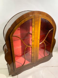Mid-Century British Art Deco Curved Display Cabinet, by Marsh Nicholson, 1960