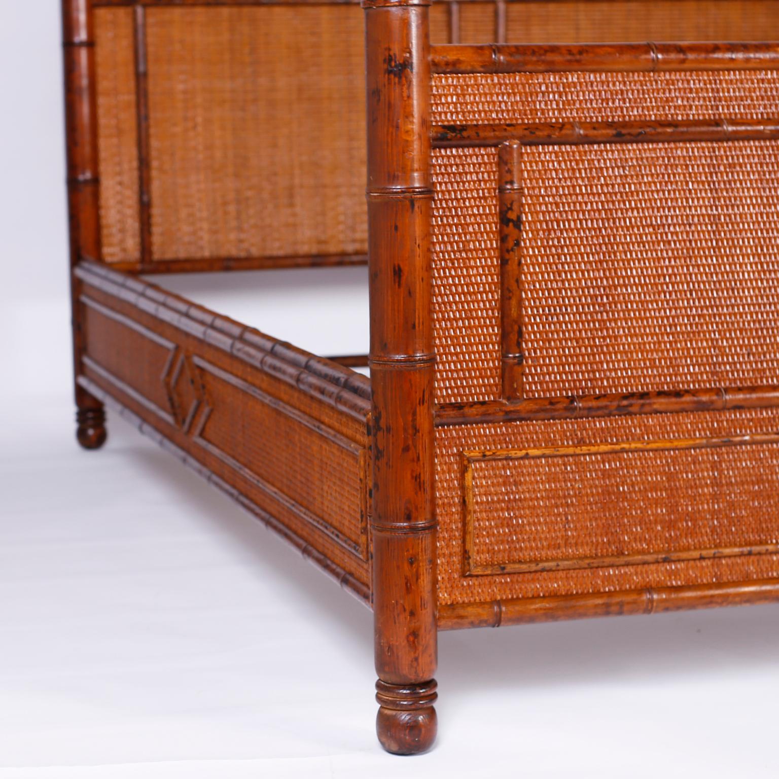 faux bamboo queen bed