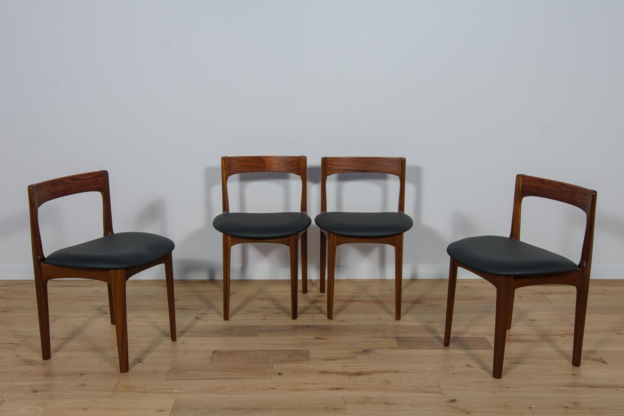 Mid-Century Modern Chaises de salle à manger britanniques du milieu du siècle, 1960, ensemble de 4 en vente