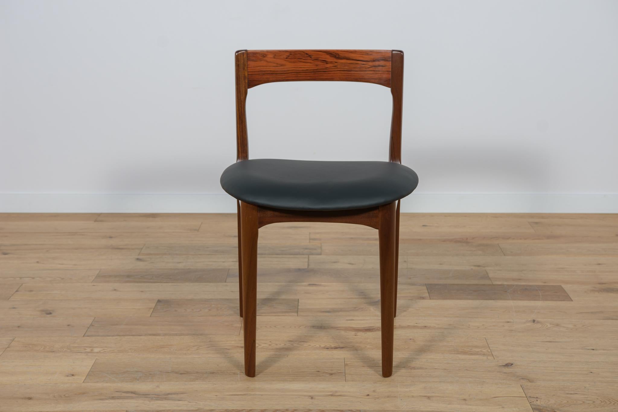 Leather Mid-Century British Dining Chairs, 1960s, Set of 4 For Sale