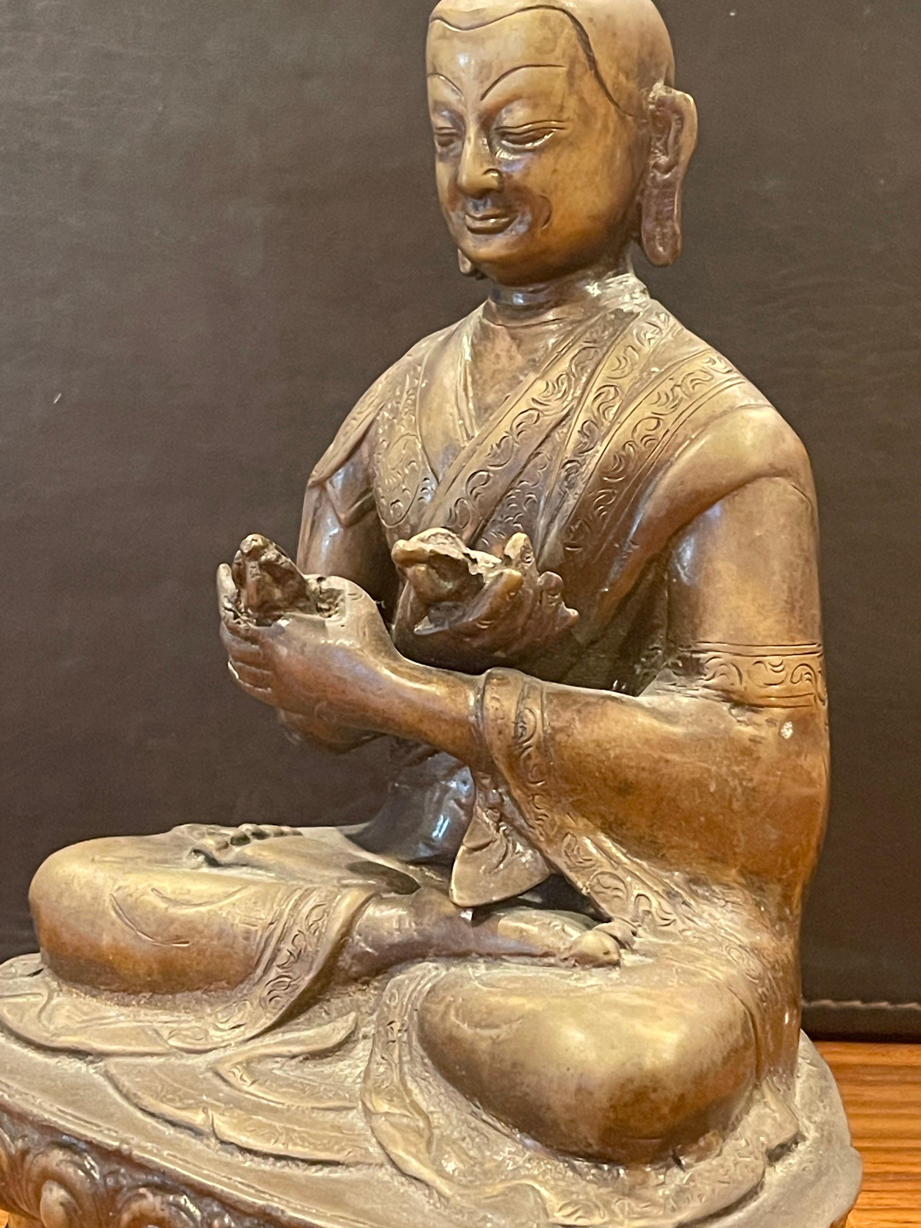 Mid-Century Bronze Buddha For Sale 3