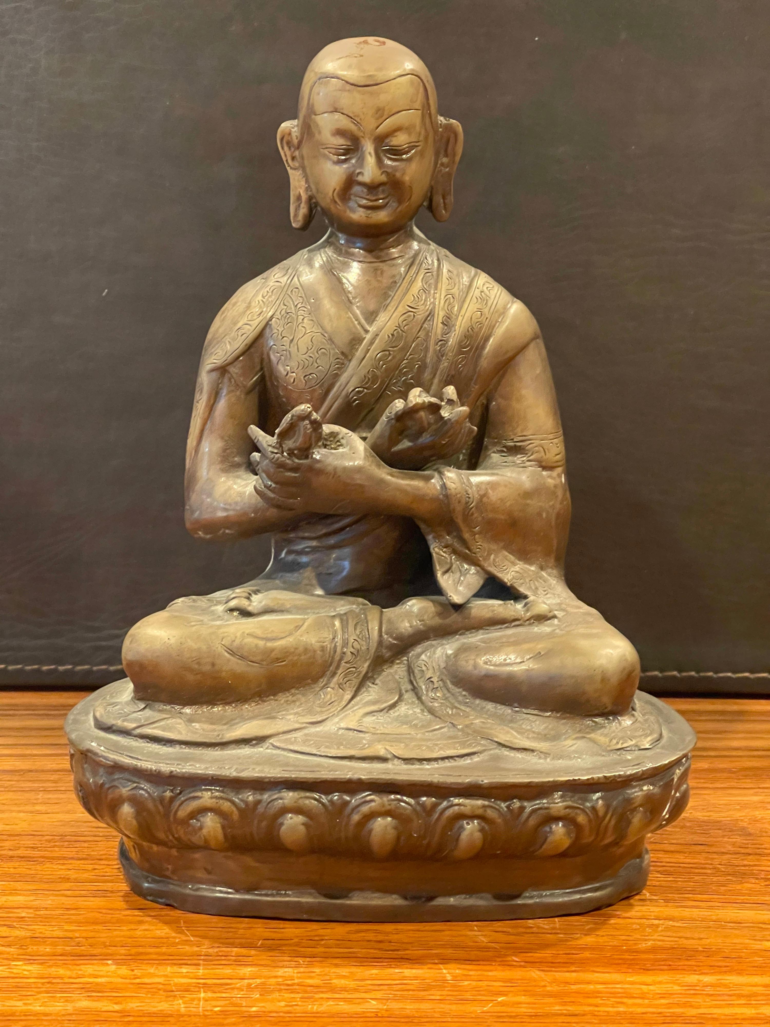 Mid-Century Modern Mid-Century Bronze Buddha For Sale