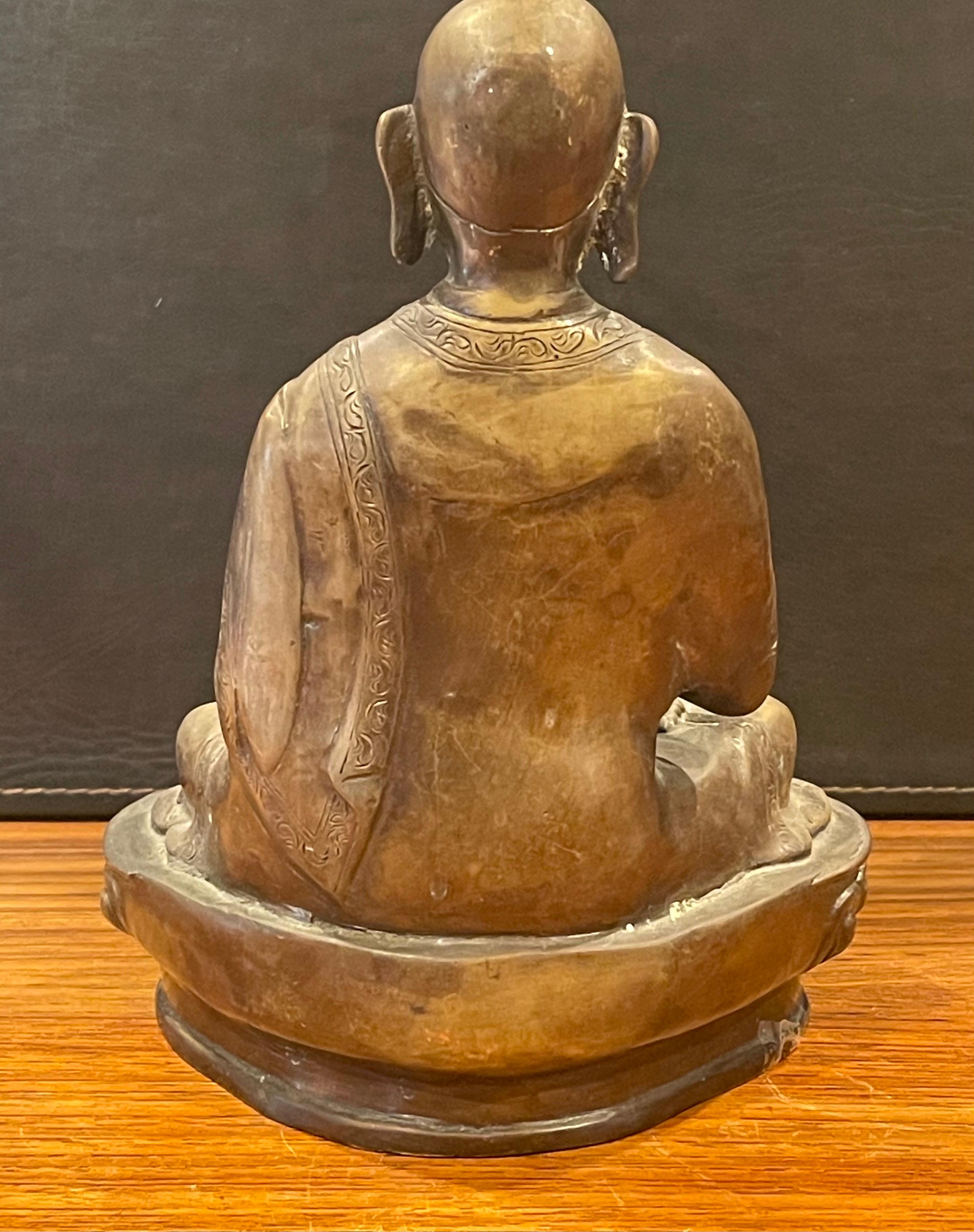 20th Century Mid-Century Bronze Buddha For Sale