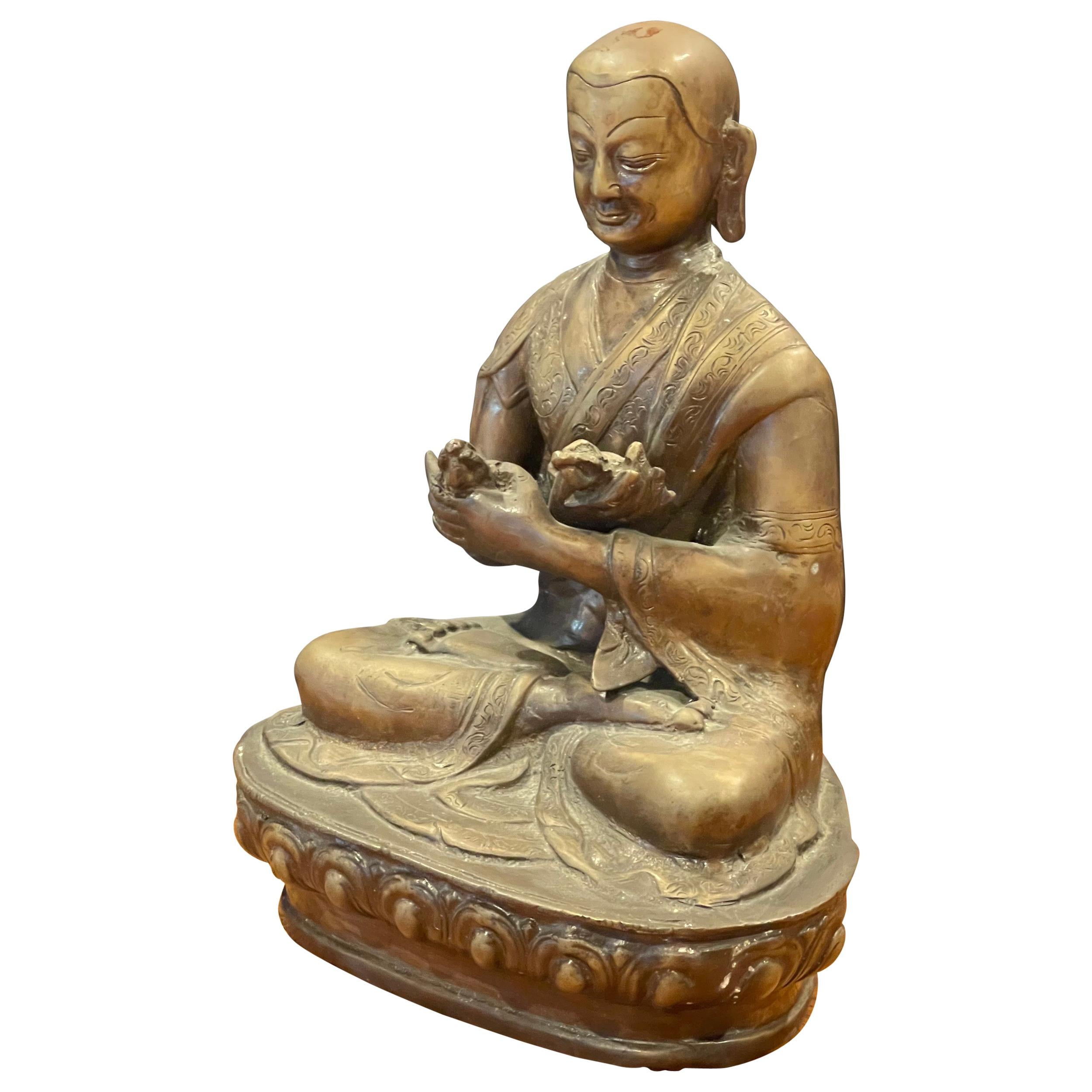 Mid-Century Bronze Buddha For Sale