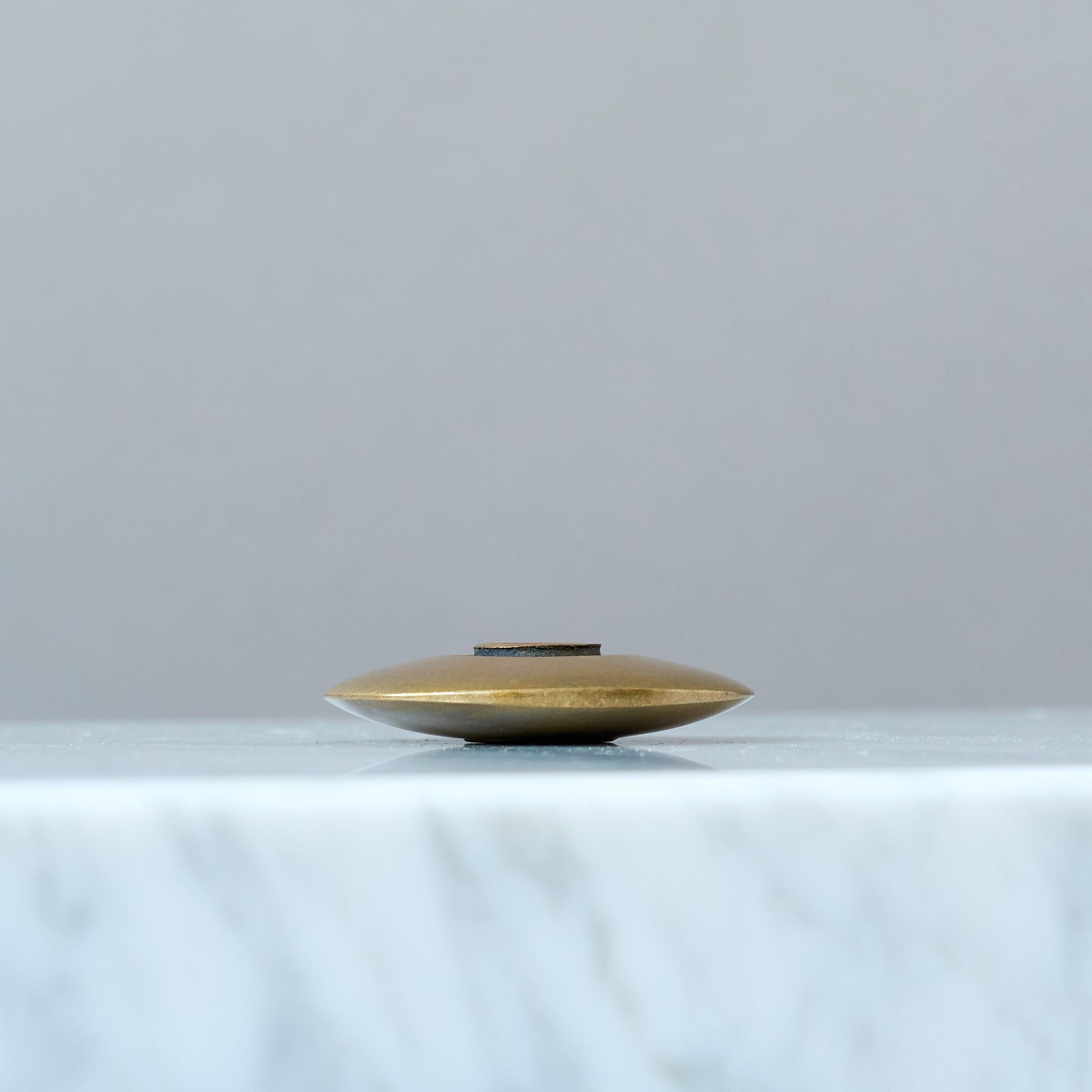 Scandinavian Modern Mid-Century Bronze Candlestick by Bertel Gardberg for Boda Finland, 1950s. For Sale