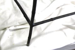 Mid Century Bronze Cast Bamboo Side table .