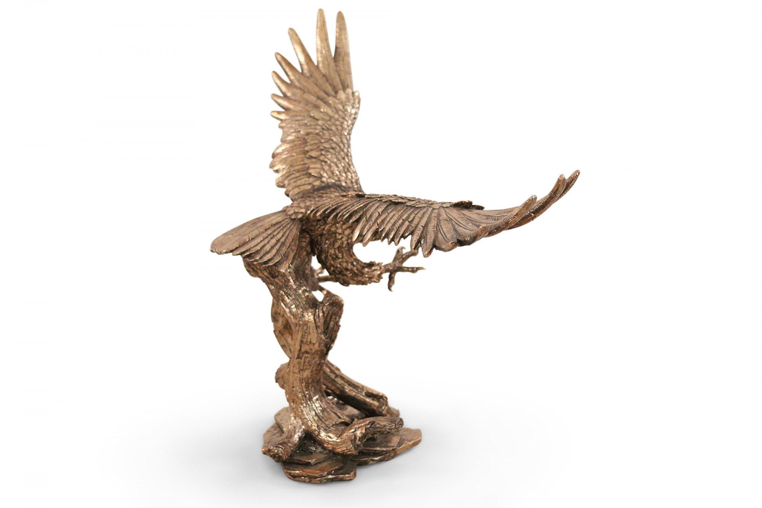 Metal Mid-Century Bronze Eagle Statue