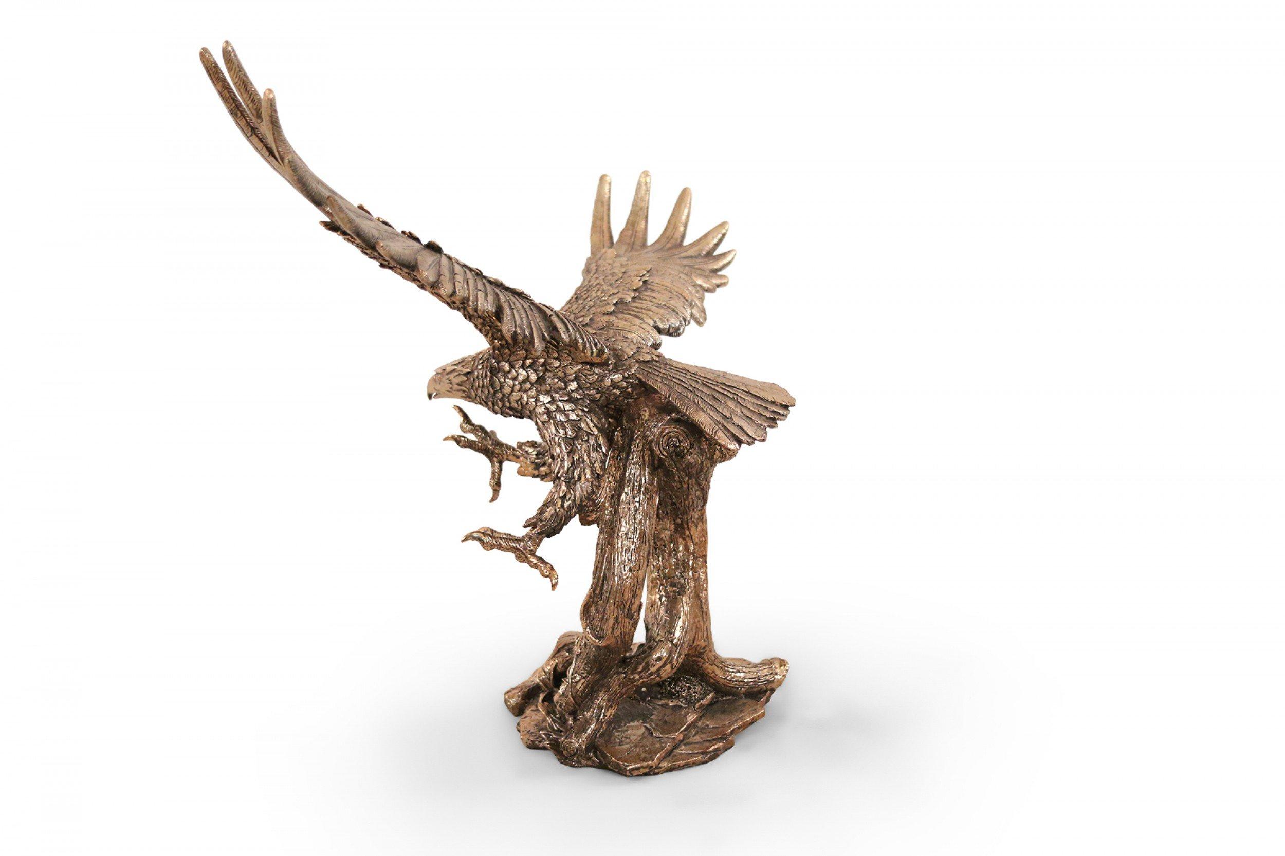 Mid-Century Bronze Eagle Statue 1