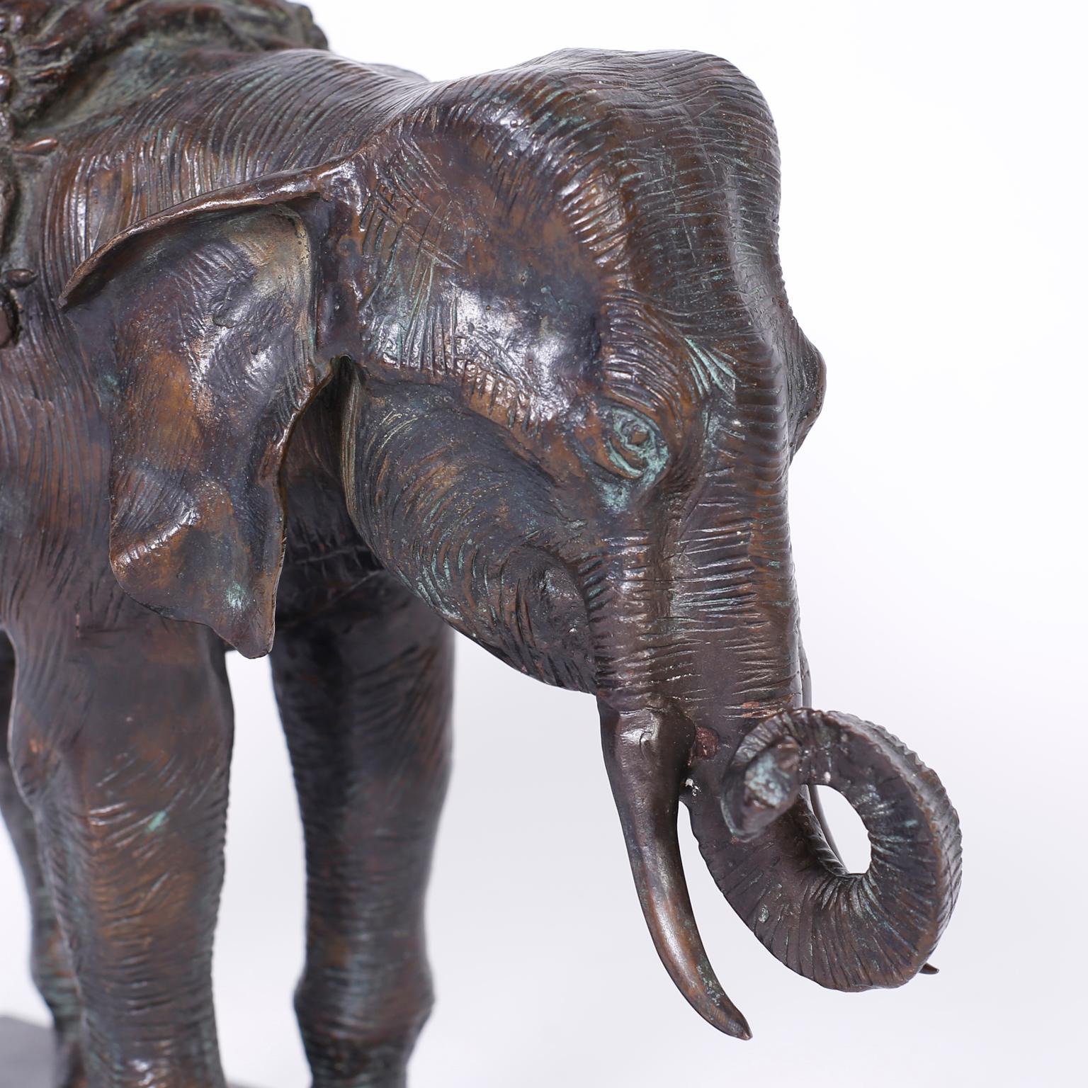 Philippine Mid Century Bronze Elephant by Maitland -Smith