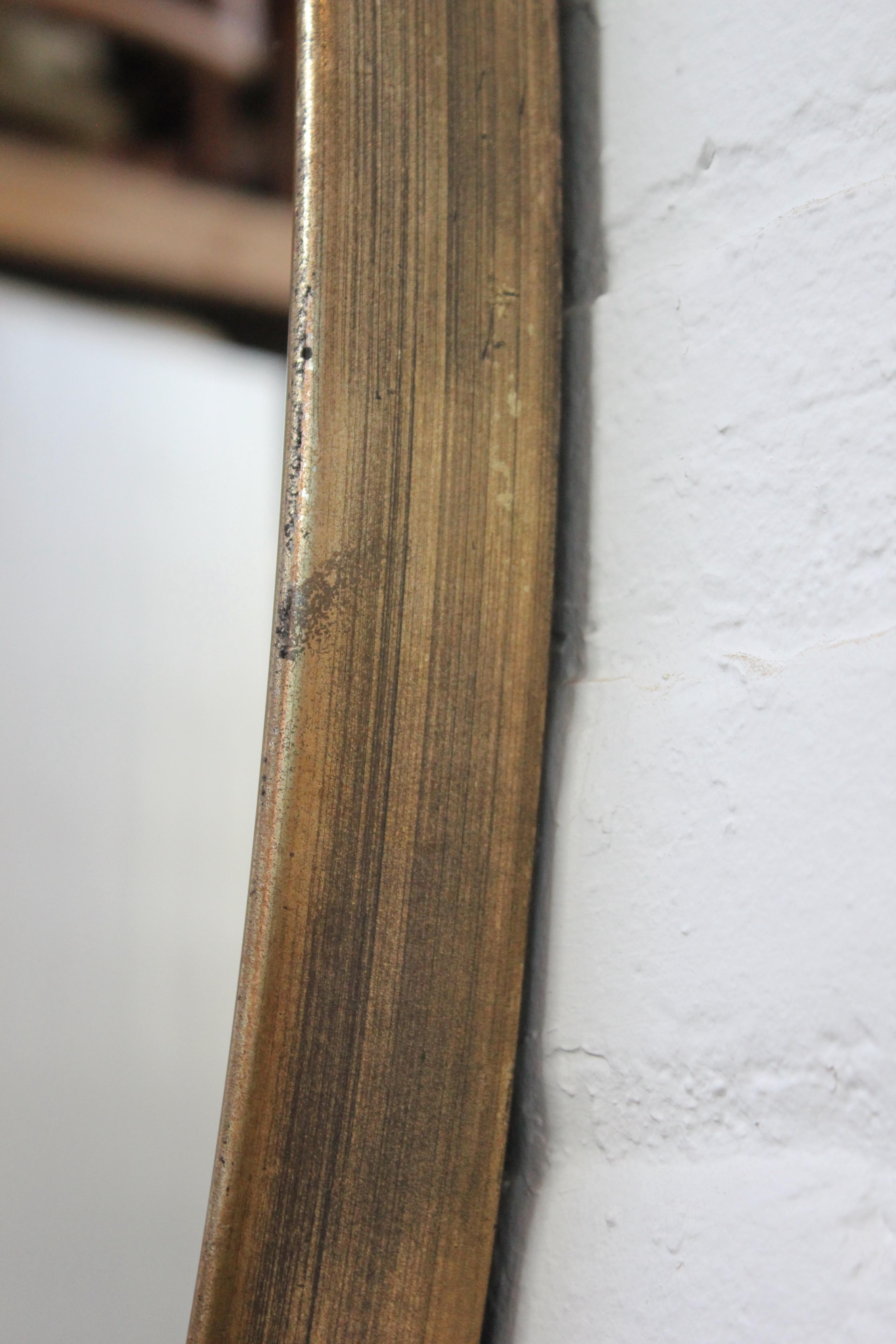 Mid-Century Bronze Finish Oval Wall Mirror After Labarge 8