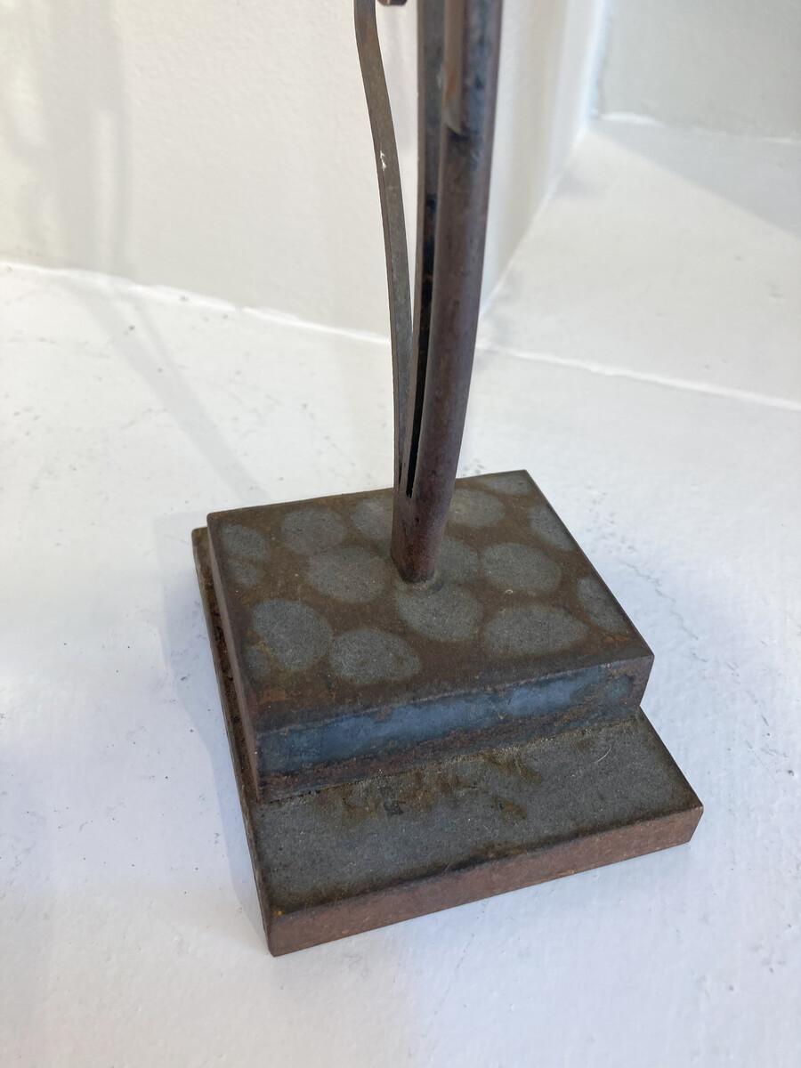 Midcentury Bronze Flower Sculpture Signed Michel Zadounaïsky, France, 1989 In Good Condition For Sale In Brussels, BE