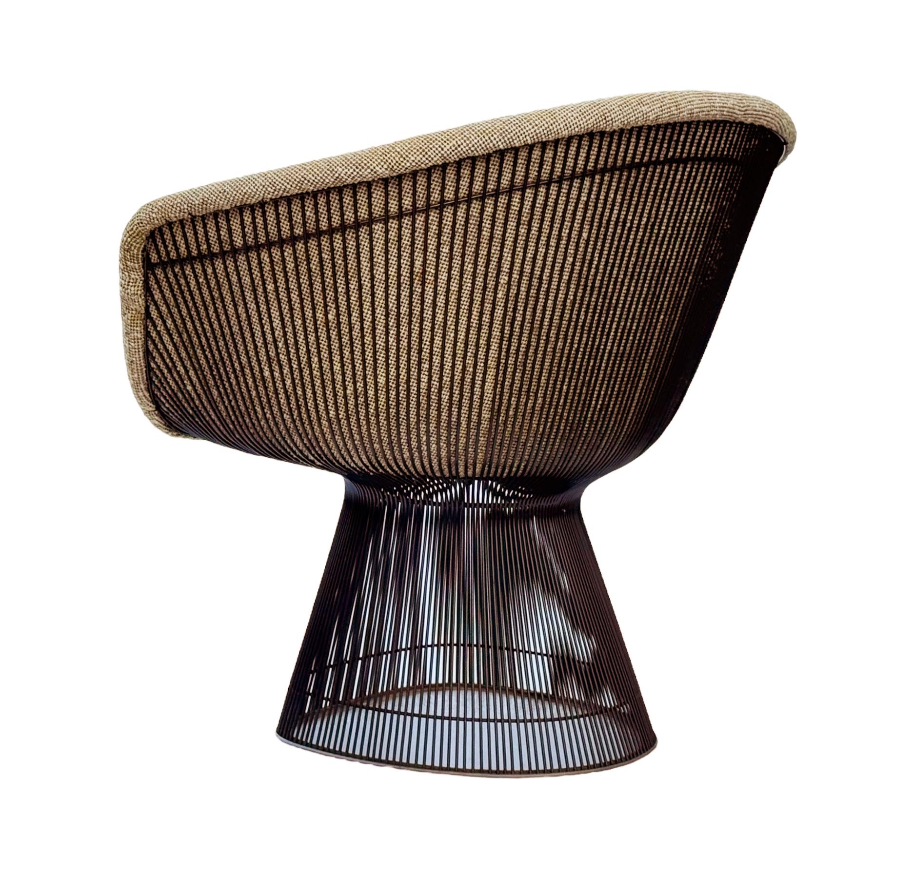Sillas Slipper Lounge de mediados de siglo con estructura de bronce Warren Platner para Knoll en venta 4