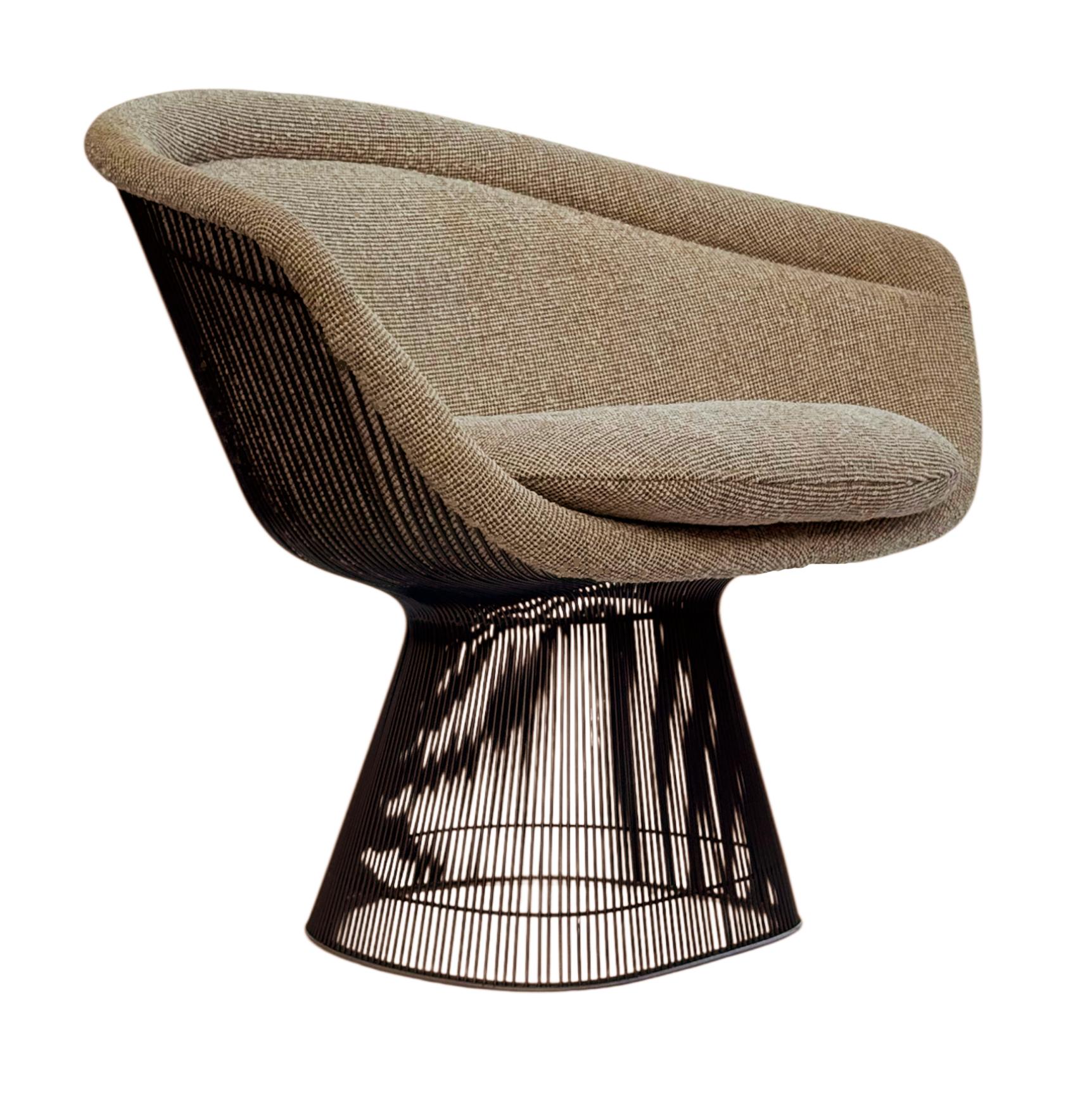 Sillas Slipper Lounge de mediados de siglo con estructura de bronce Warren Platner para Knoll en venta 6