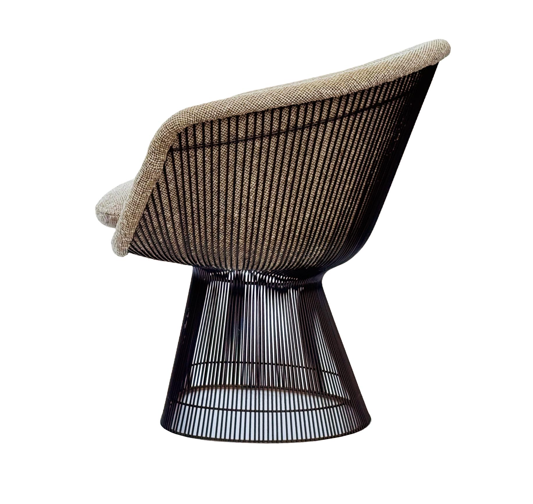 Sillas Slipper Lounge de mediados de siglo con estructura de bronce Warren Platner para Knoll en venta 1