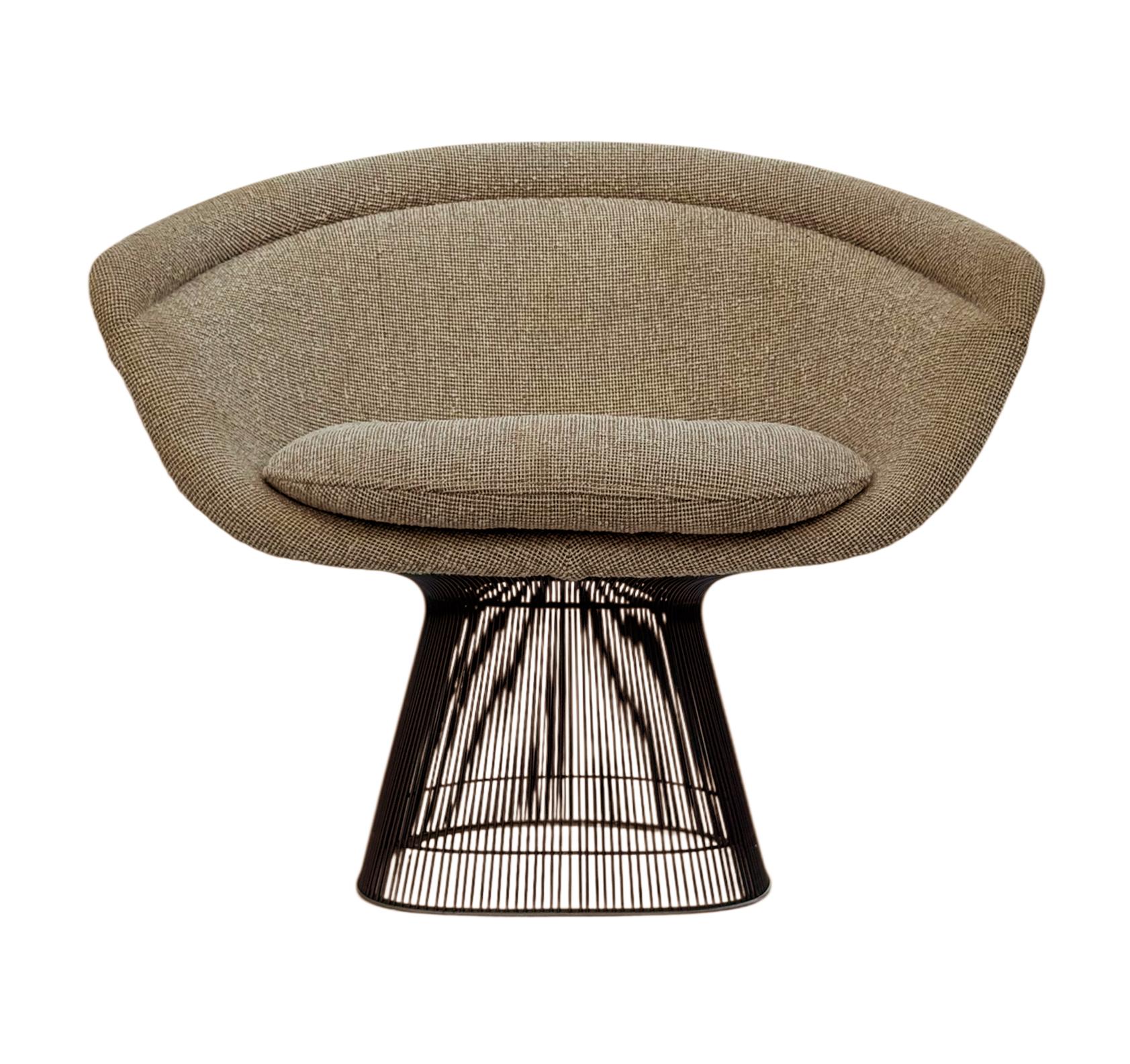 Sillas Slipper Lounge de mediados de siglo con estructura de bronce Warren Platner para Knoll en venta 2