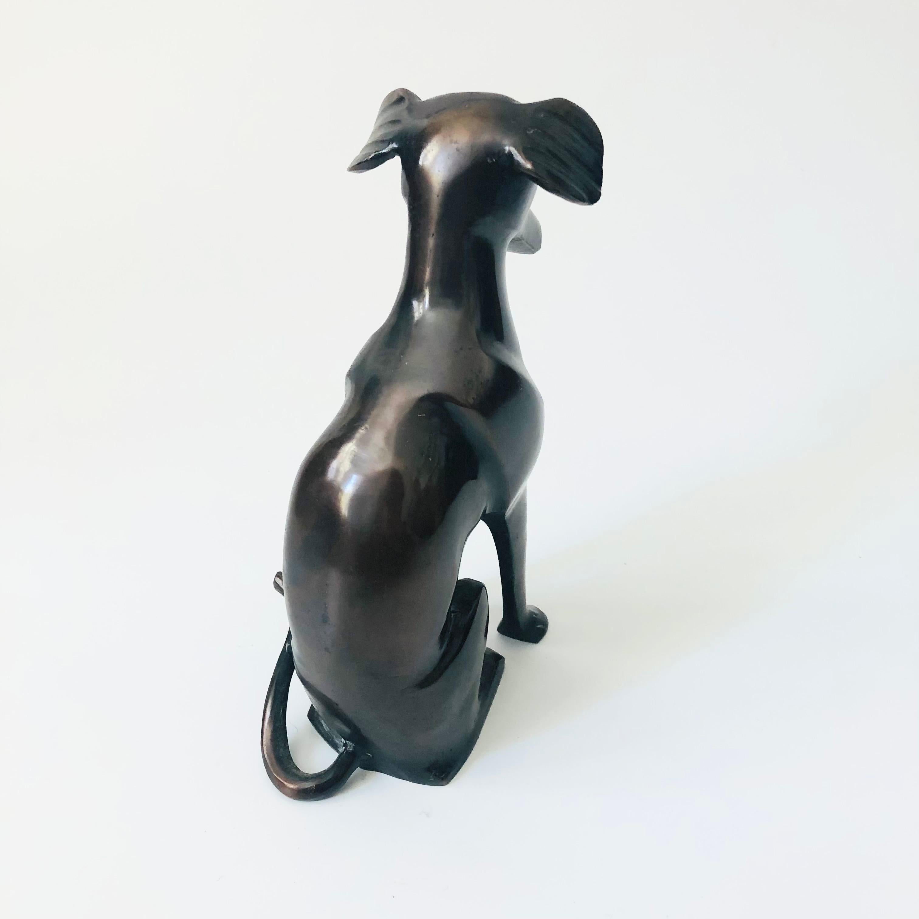 20th Century Mid Century Bronze Greyhound - Made in Italy For Sale