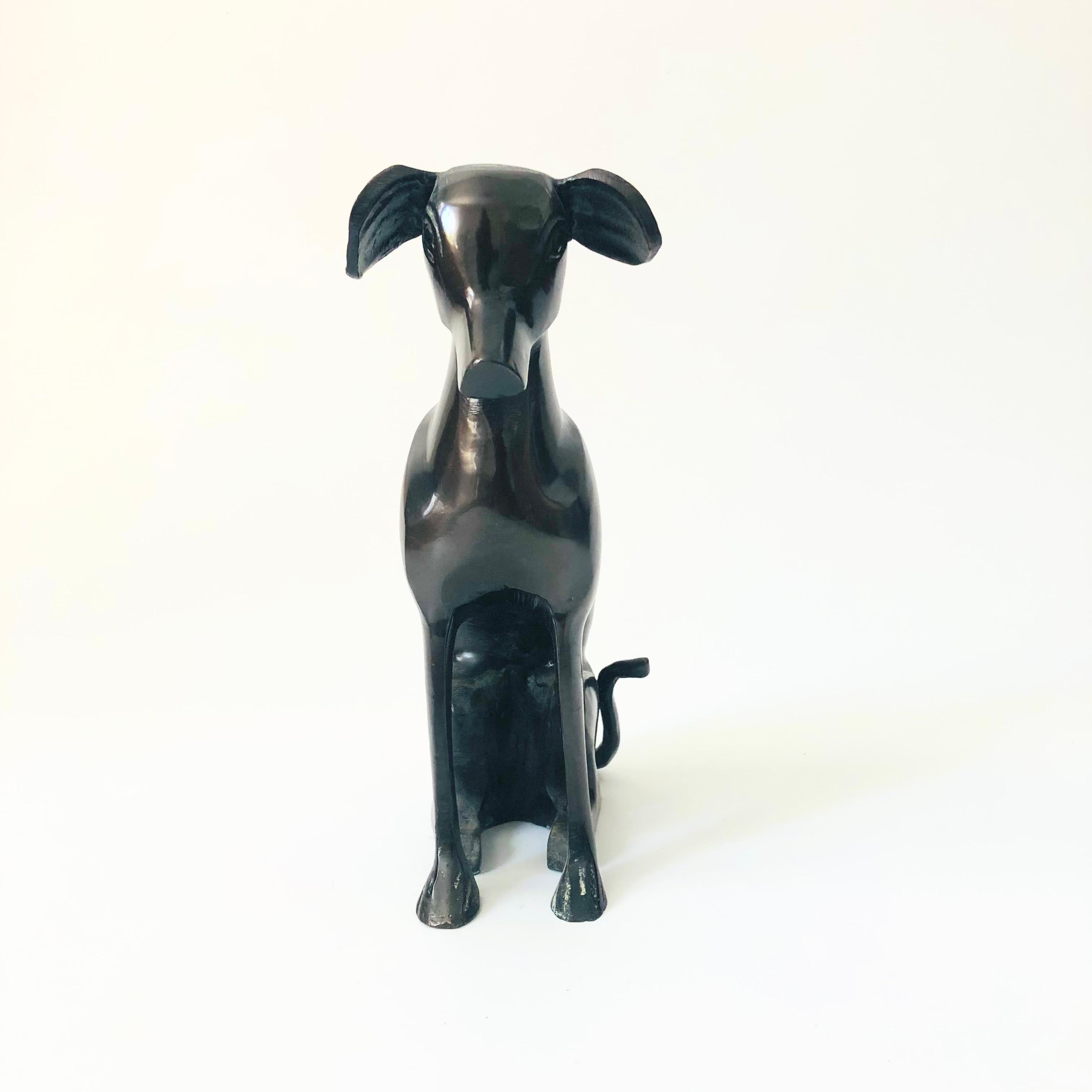Mid Century Bronze Greyhound - Made in Italy For Sale 3