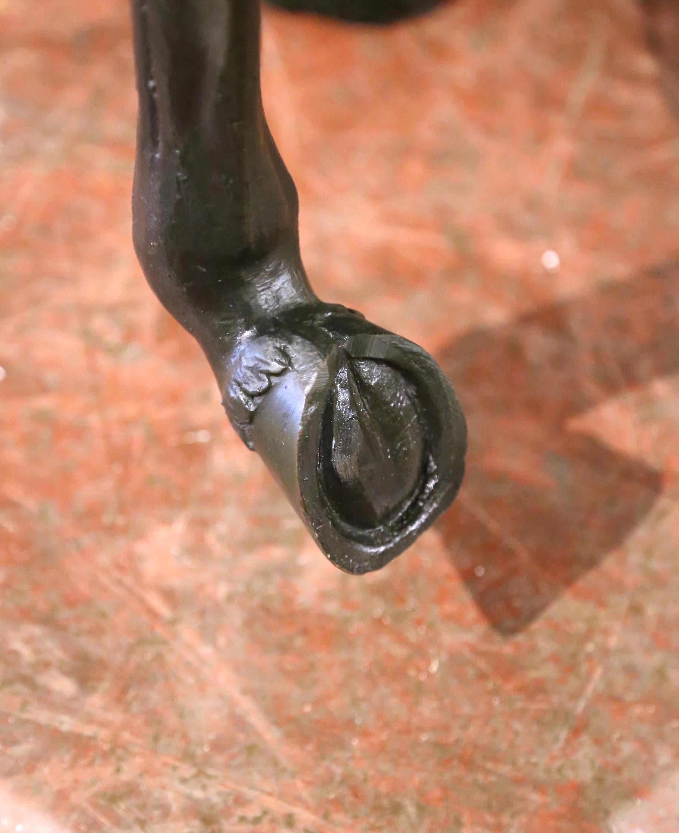 Mid-Century Bronze Horse Sculpture Signed David Alan Jones Limited Edition 4/8 For Sale 5