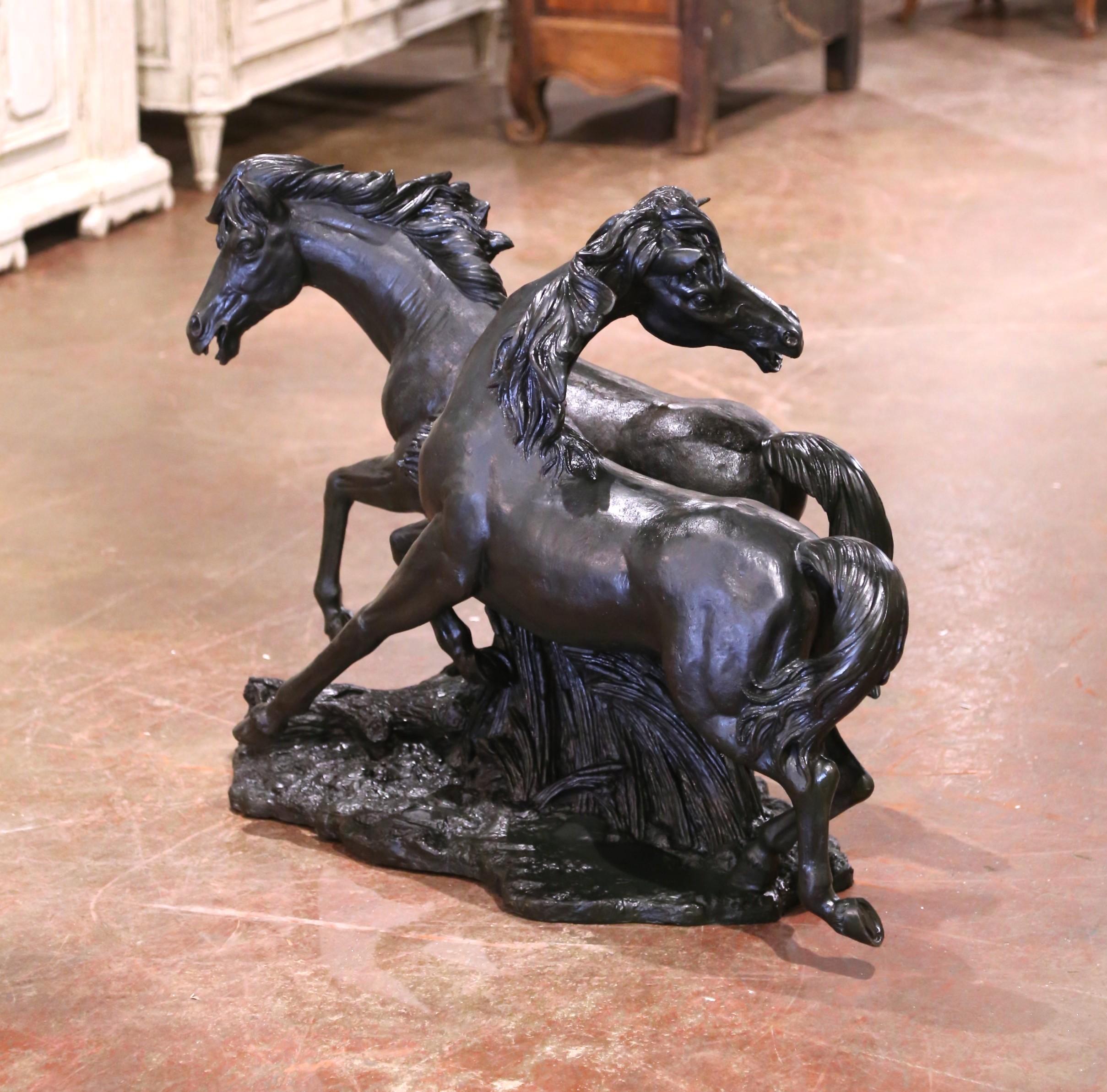 American Mid-Century Bronze Horse Sculpture Signed David Alan Jones Limited Edition 4/8 For Sale
