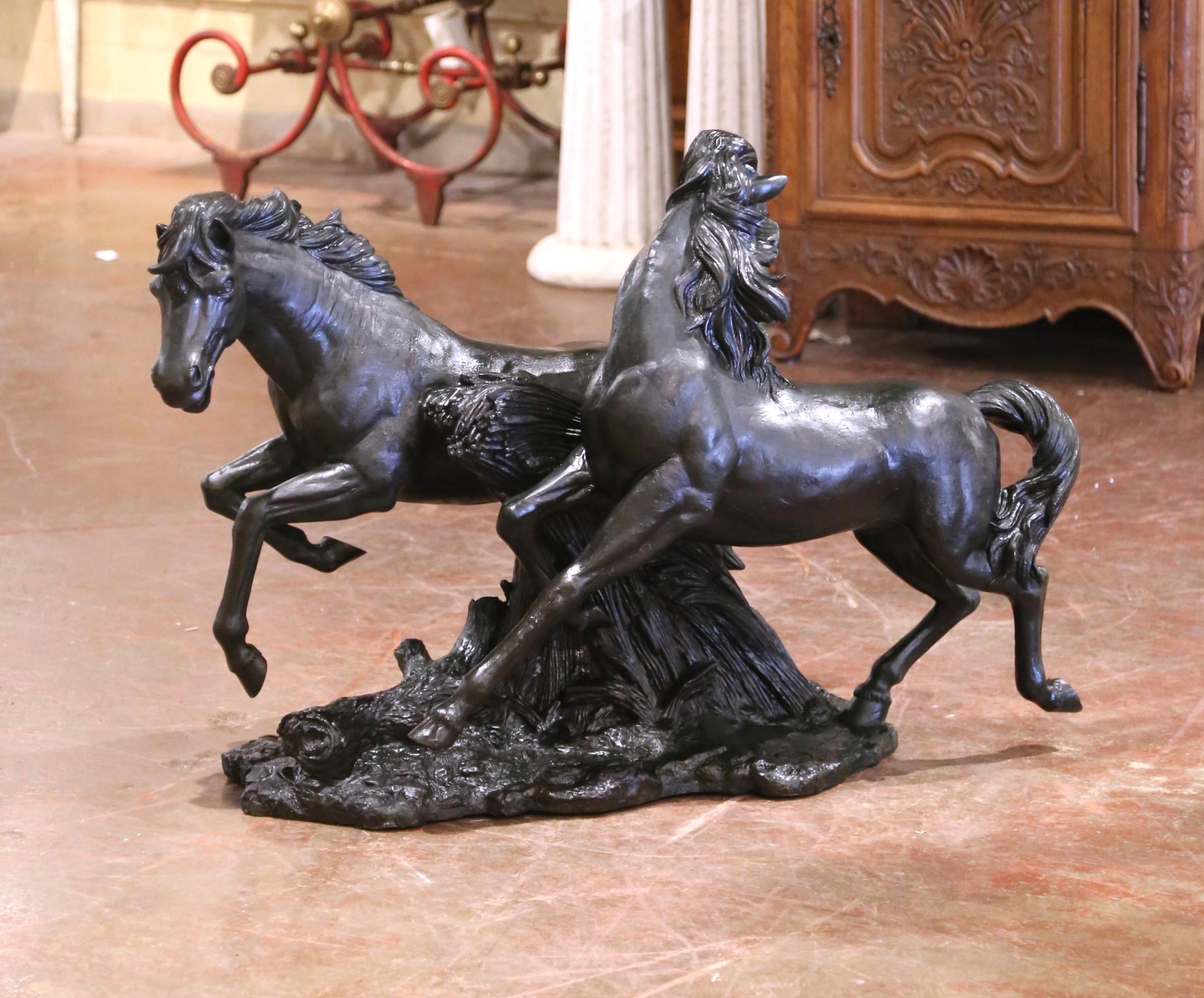 Mid-Century Bronze Horse Sculpture Signed David Alan Jones Limited Edition 4/8 In Excellent Condition For Sale In Dallas, TX