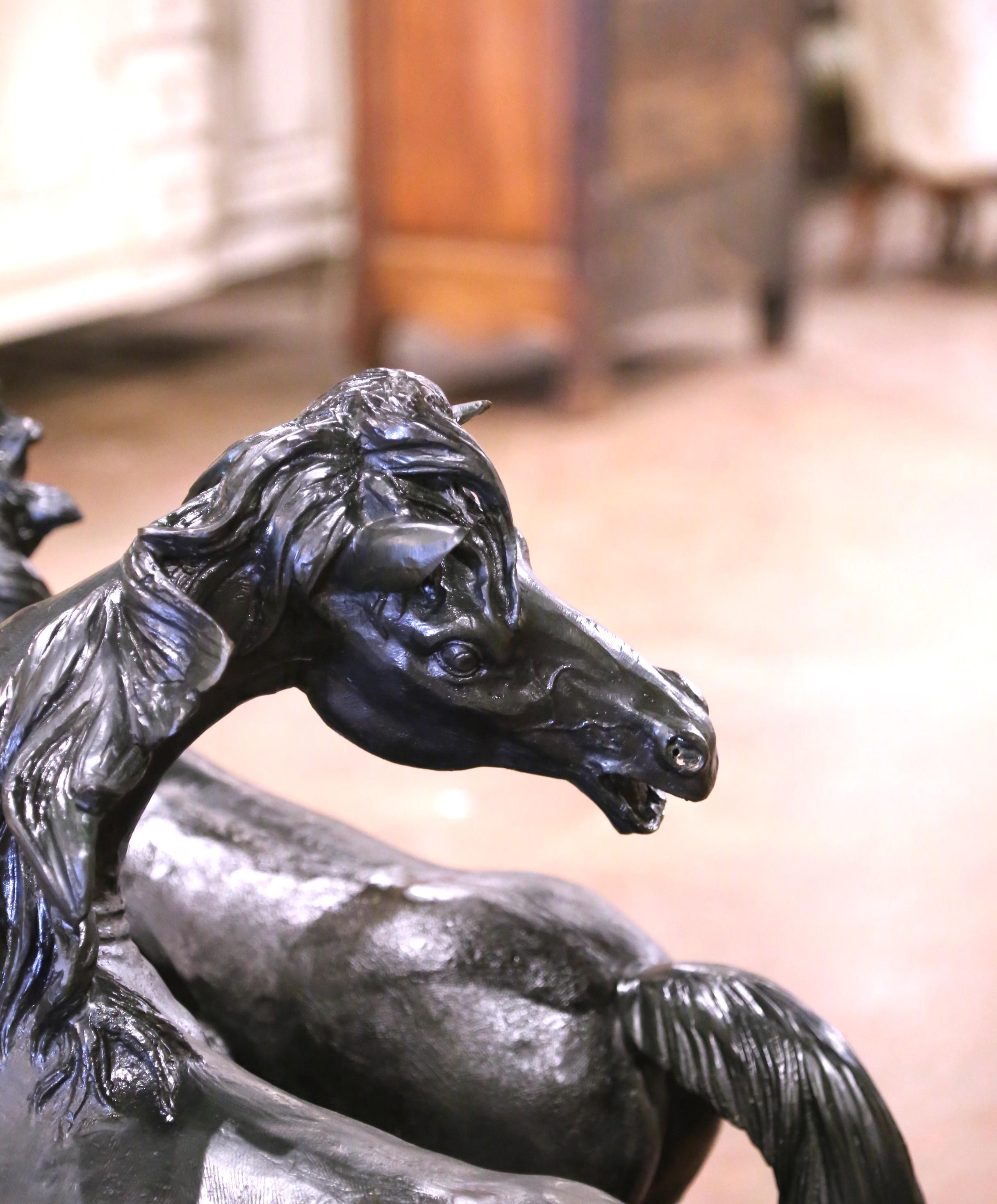 20th Century Mid-Century Bronze Horse Sculpture Signed David Alan Jones Limited Edition 4/8 For Sale