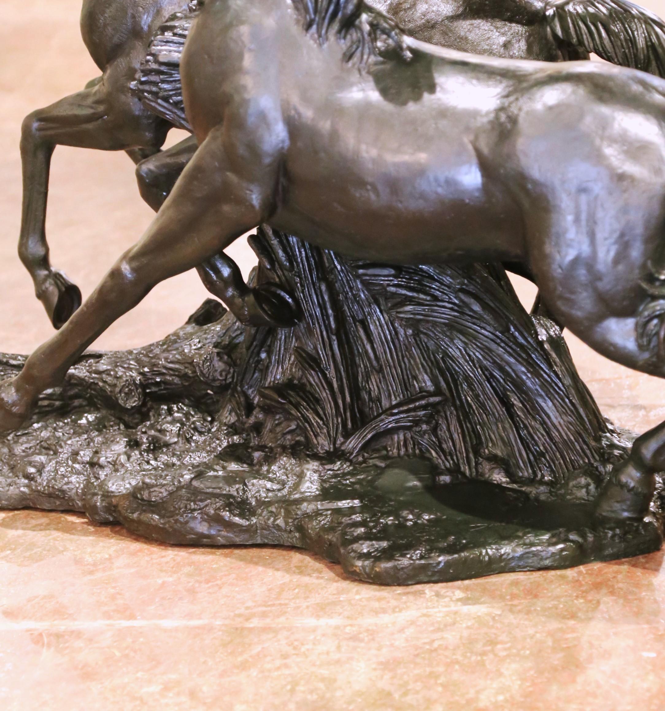 Mid-Century Bronze Horse Sculpture Signed David Alan Jones Limited Edition 4/8 For Sale 1