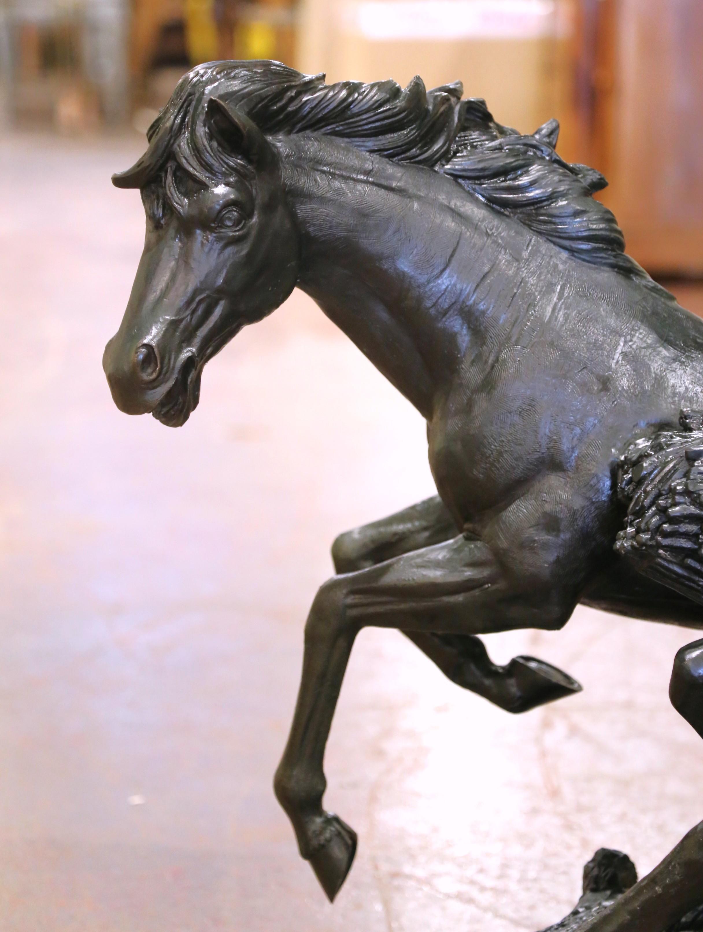 Mid-Century Bronze Horse Sculpture Signed David Alan Jones Limited Edition 4/8 For Sale 2