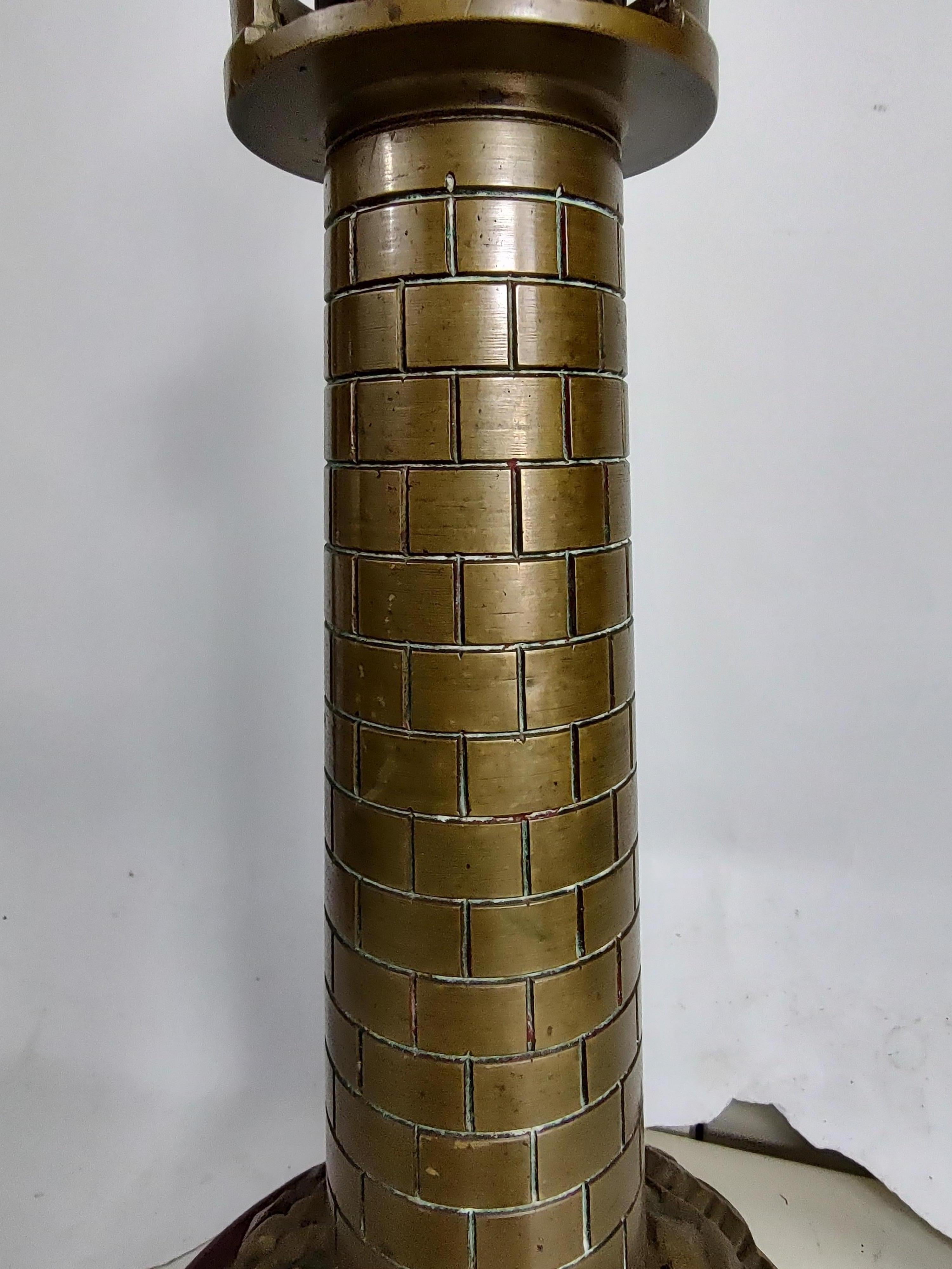 Mid-20th Century Mid Century Bronze Lighthouse on the Rocks Table Lamp c1940 For Sale