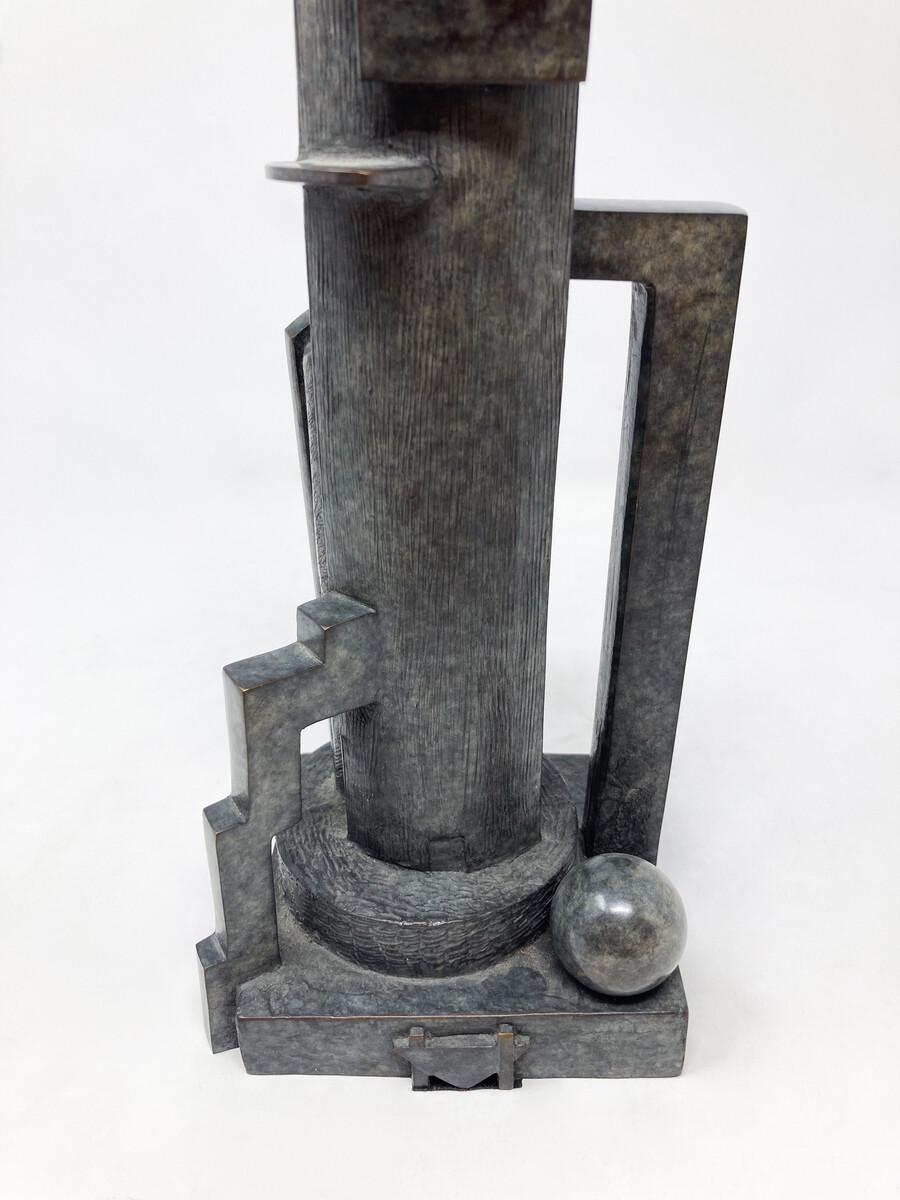 Mid-Century Bronze Modernist Sculpture, 1950s In Good Condition For Sale In Brussels, BE