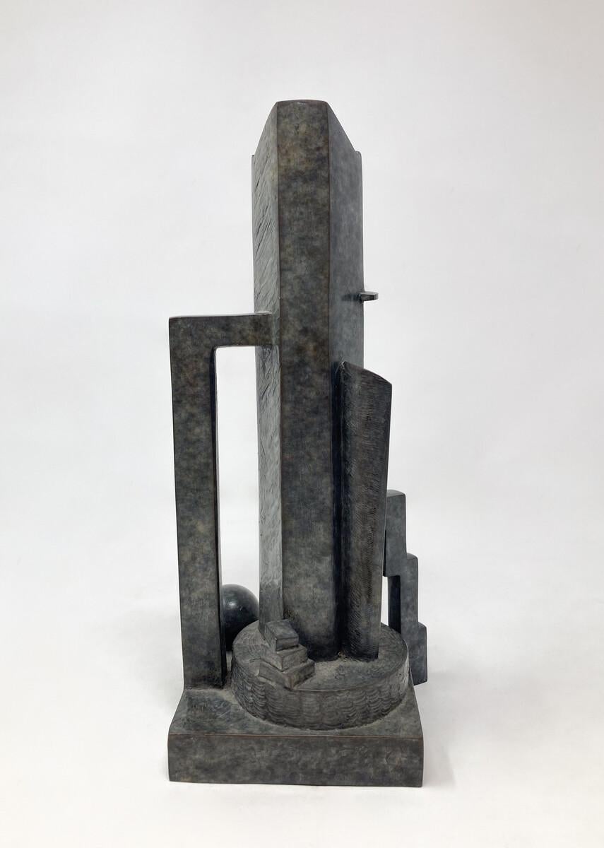 Mid-Century Bronze Modernist Sculpture, 1950s For Sale 4