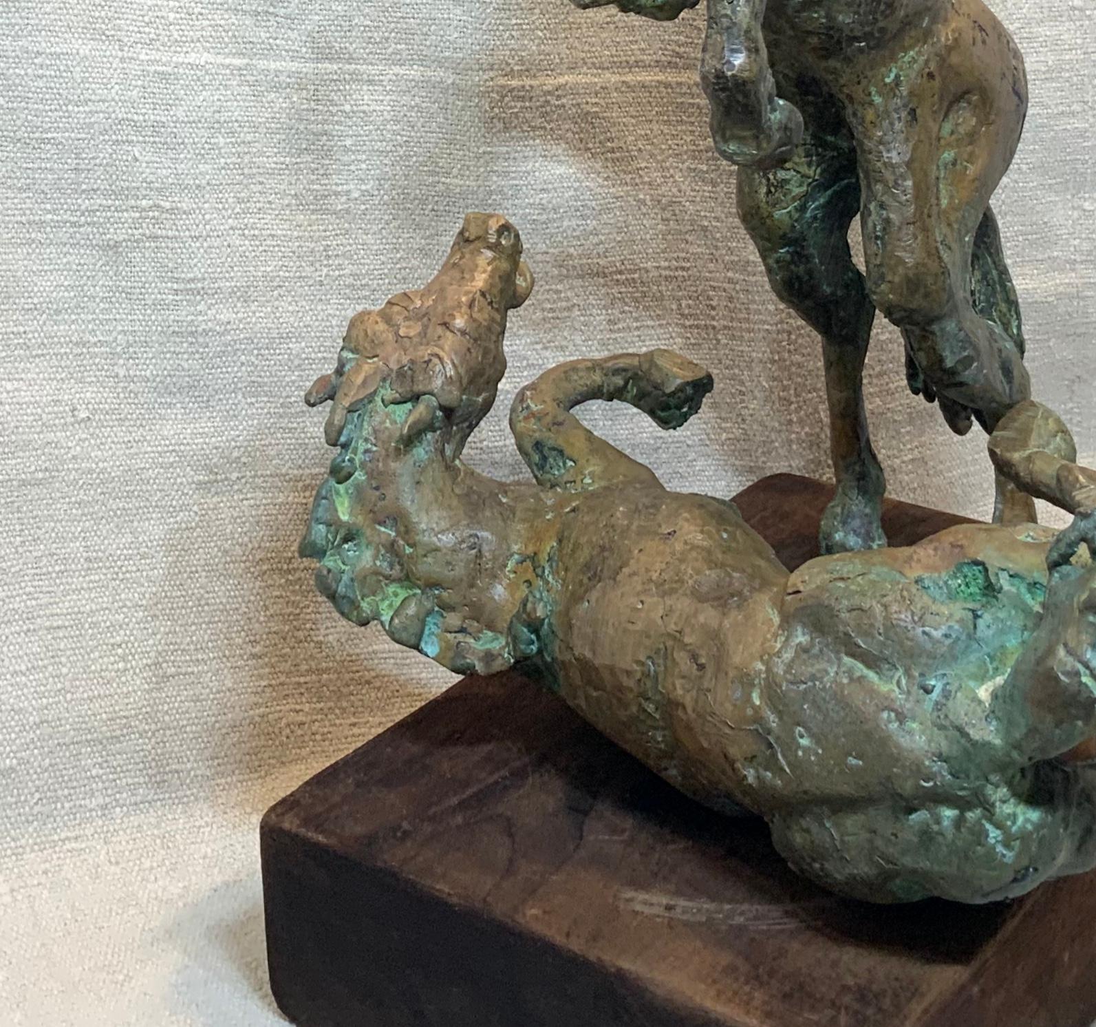 Midcentury Bronze Mustang Horse Sculpture 3