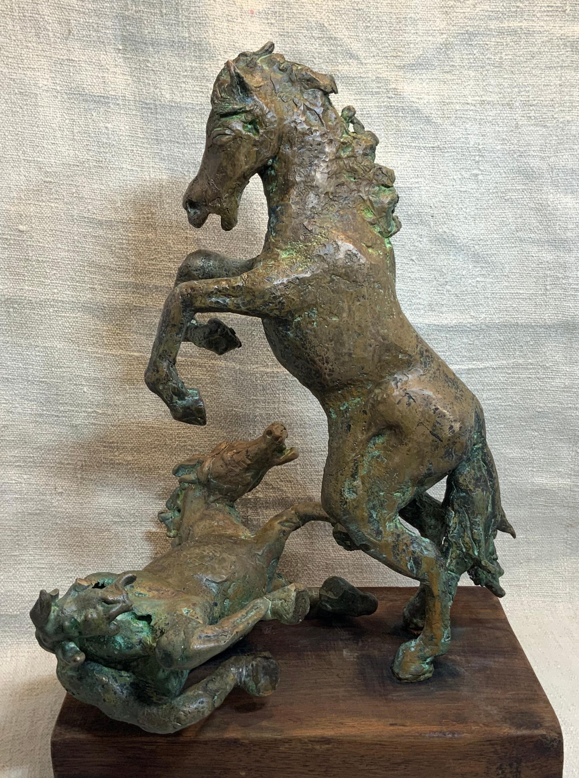 Midcentury Bronze Mustang Horse Sculpture 4