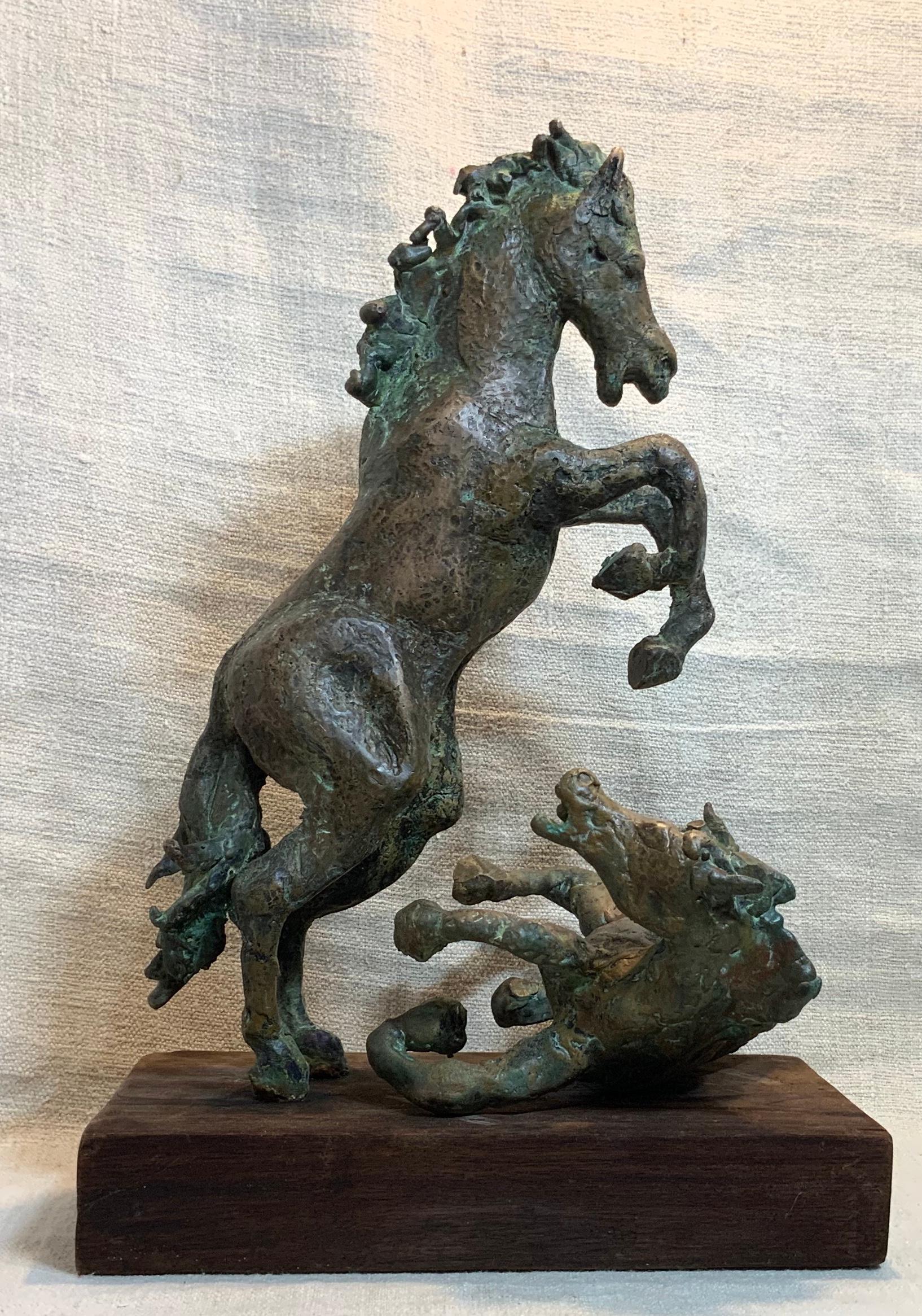 Midcentury Bronze Mustang Horse Sculpture 9