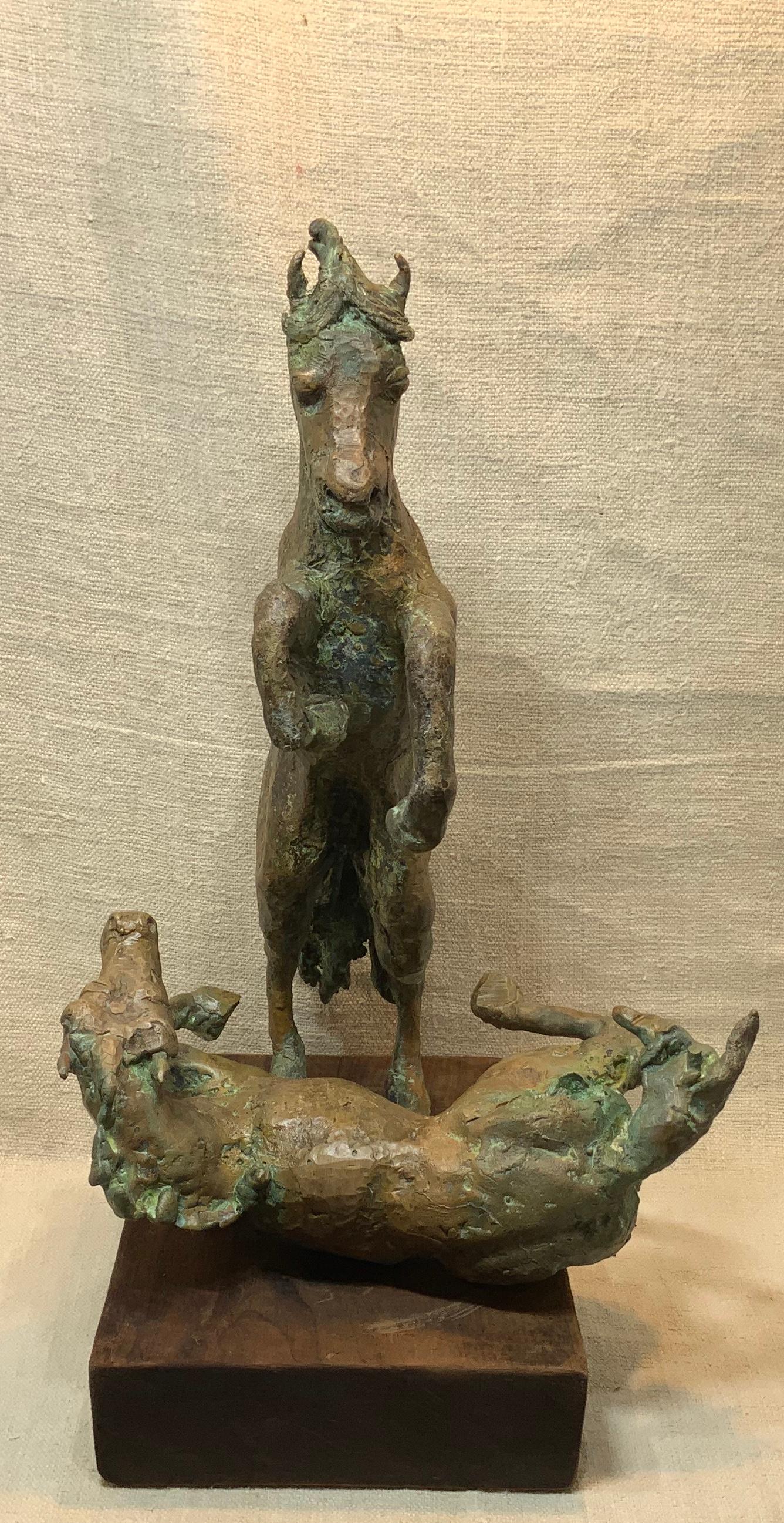 Mid-20th Century Midcentury Bronze Mustang Horse Sculpture