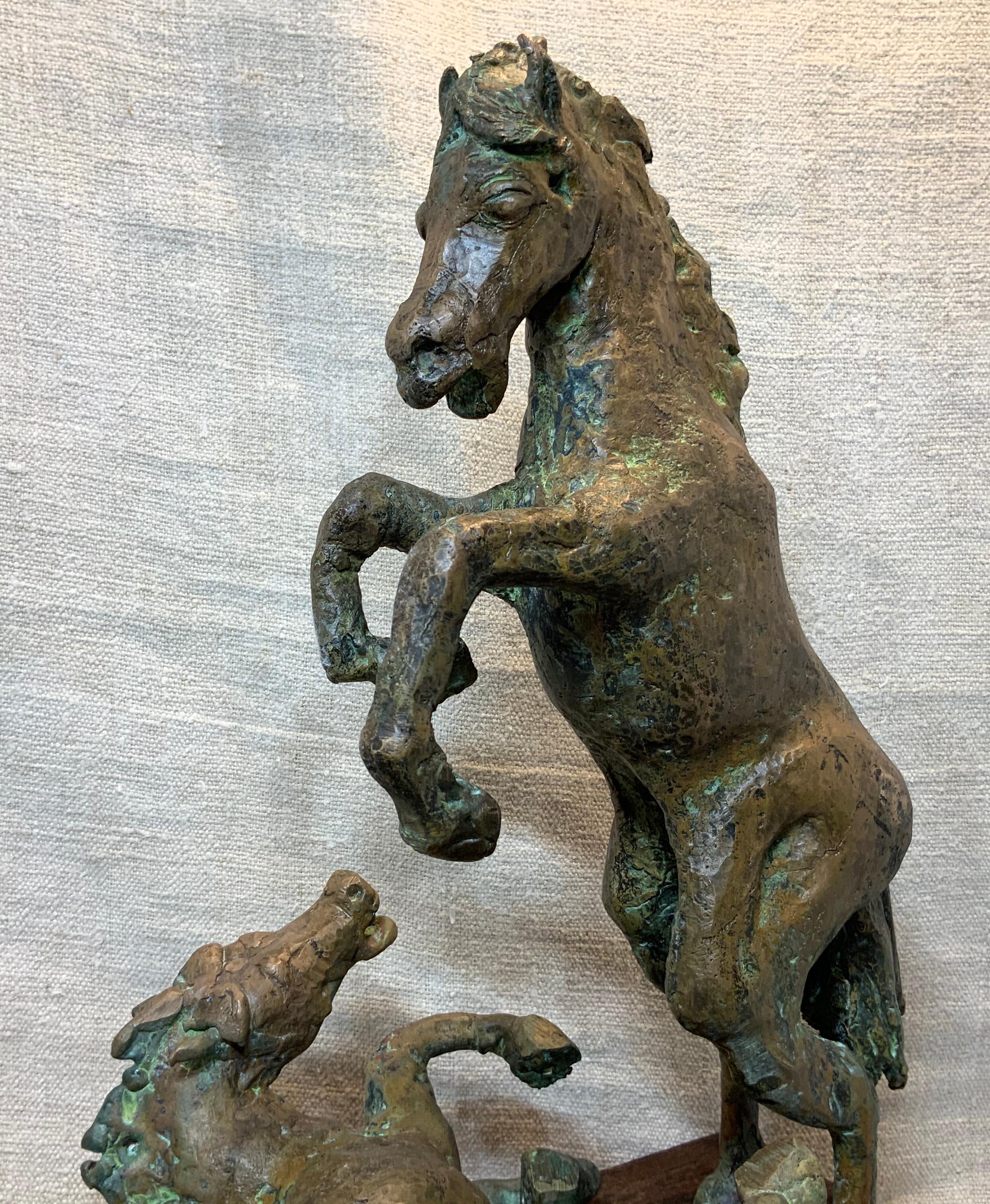Midcentury Bronze Mustang Horse Sculpture 2